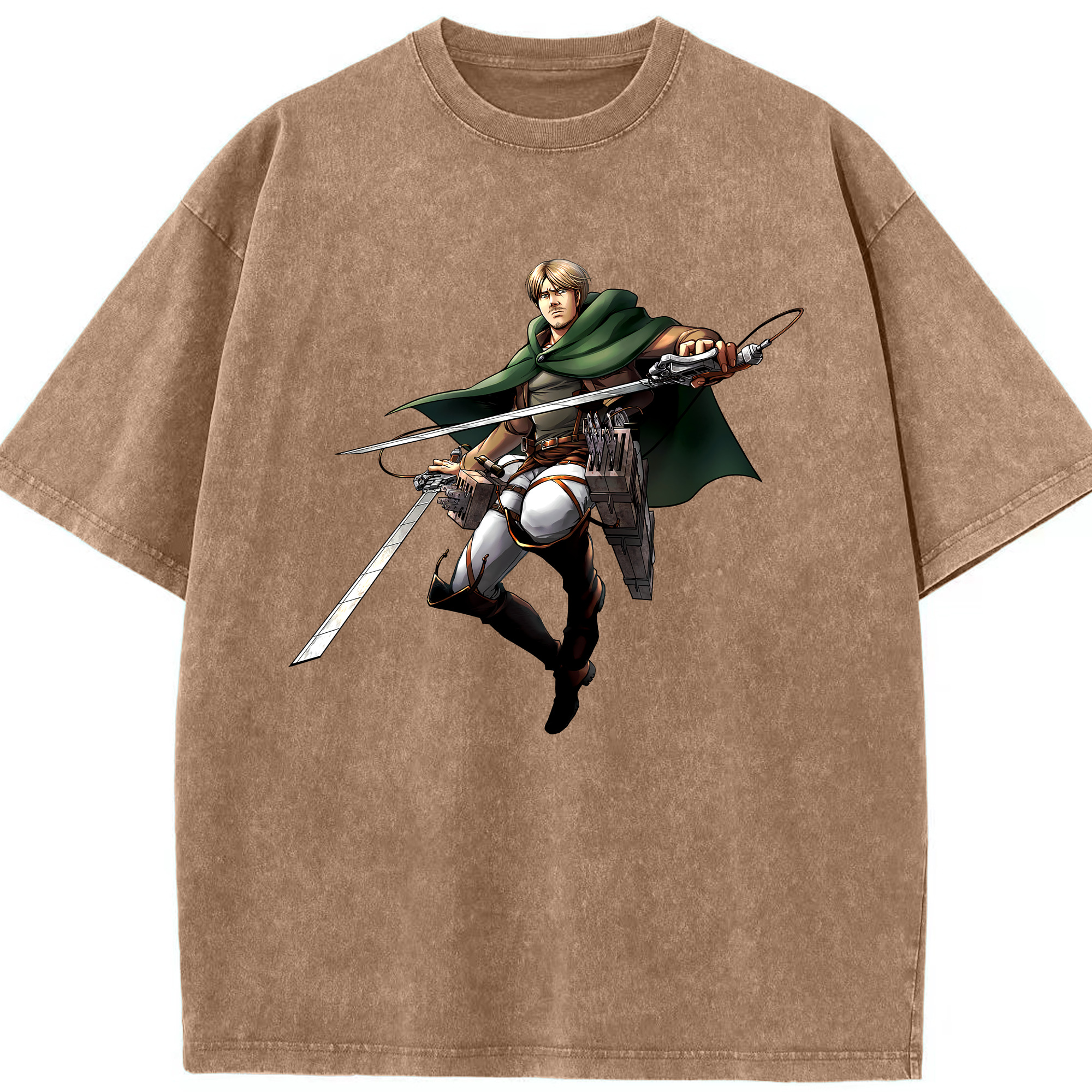 （画像用） 進撃の巨人 Attack on Titan 綿100% ヴィンテージ風 半袖Tシャツ（フロントプリント）