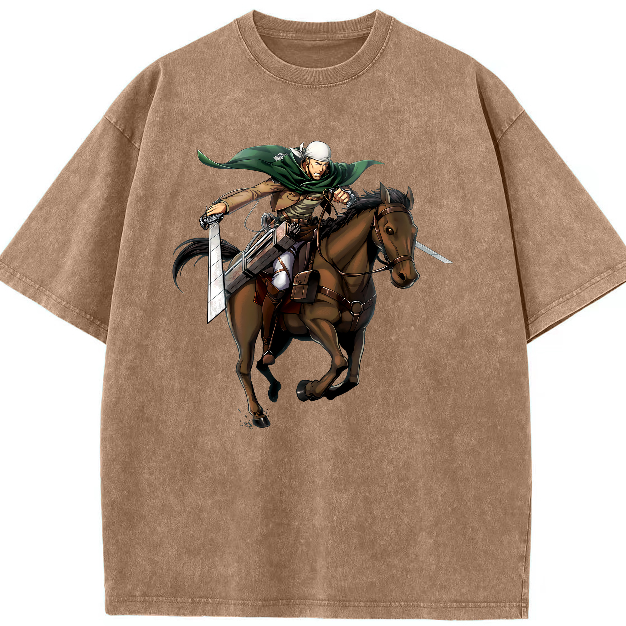 （画像用） 進撃の巨人 Attack on Titan 綿100% ヴィンテージ風 半袖Tシャツ（フロントプリント）