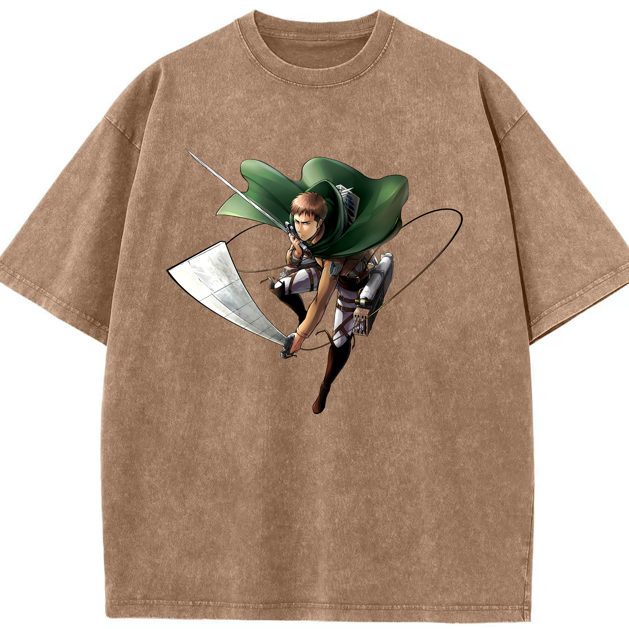 （画像用） 進撃の巨人 Attack on Titan 綿100% ヴィンテージ風 半袖Tシャツ（フロントプリント）