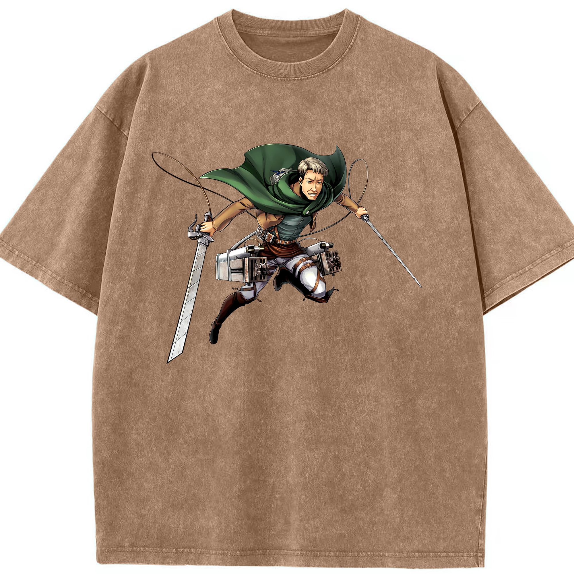 （画像用） 進撃の巨人 Attack on Titan 綿100% ヴィンテージ風 半袖Tシャツ（フロントプリント）