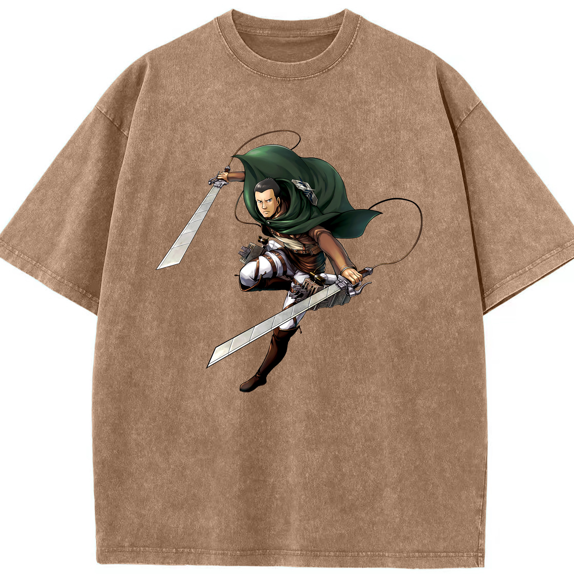 （画像用） 進撃の巨人 Attack on Titan 綿100% ヴィンテージ風 半袖Tシャツ（フロントプリント）
