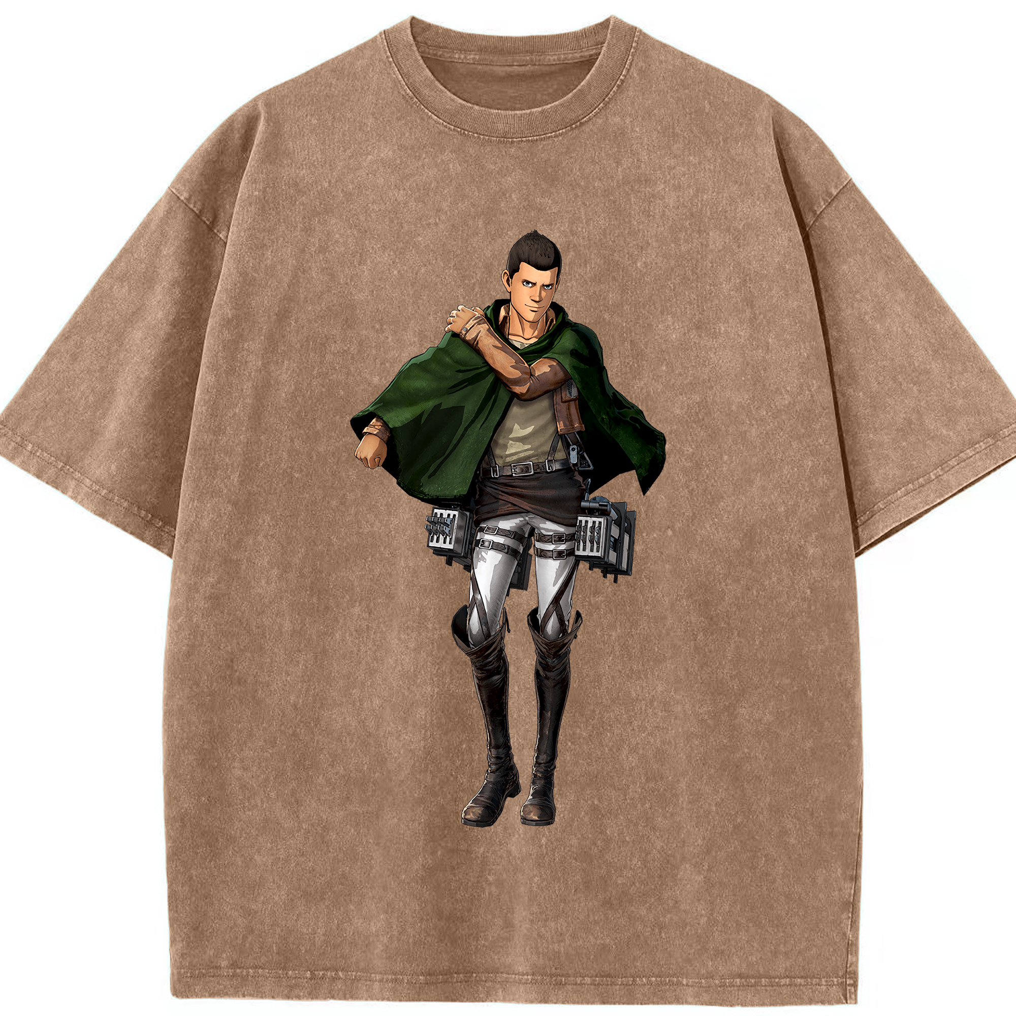 （画像用） 進撃の巨人 Attack on Titan 綿100% ヴィンテージ風 半袖Tシャツ（フロントプリント）