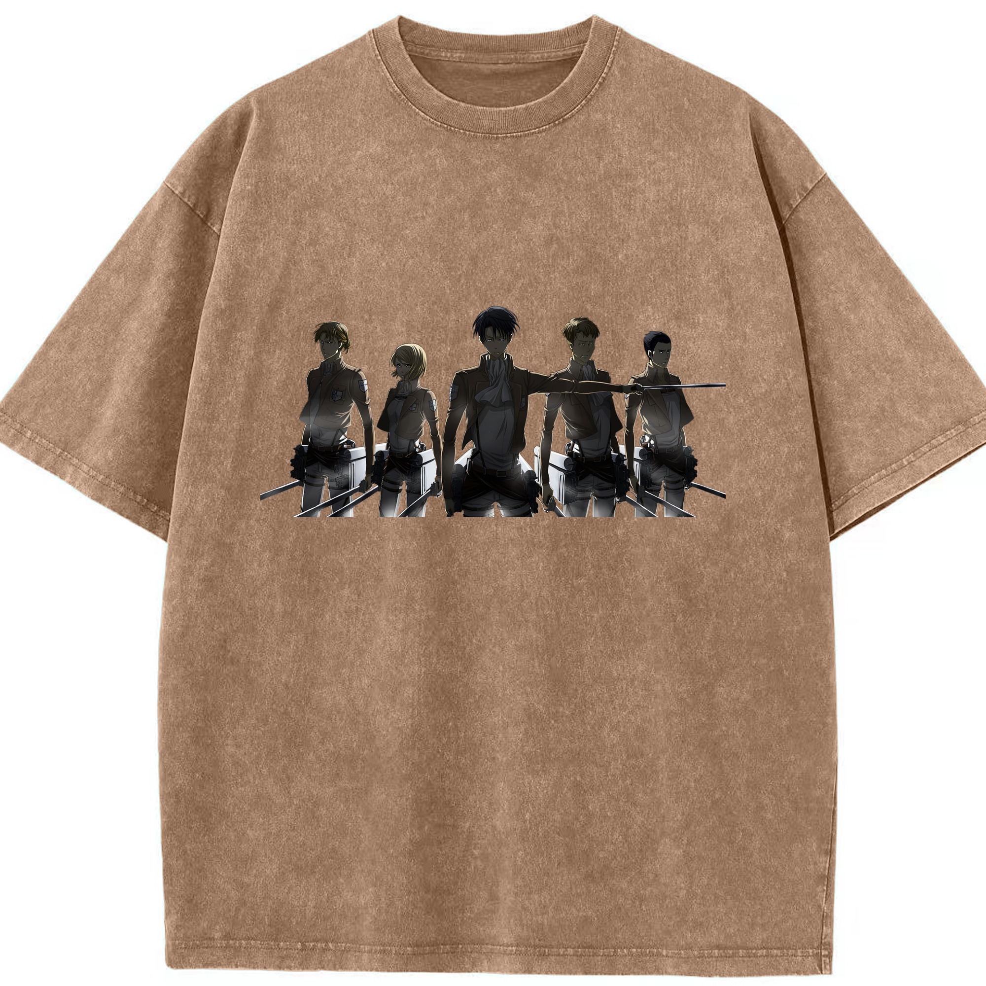 （画像用） 進撃の巨人 Attack on Titan 綿100% ヴィンテージ風 半袖Tシャツ（フロントプリント）