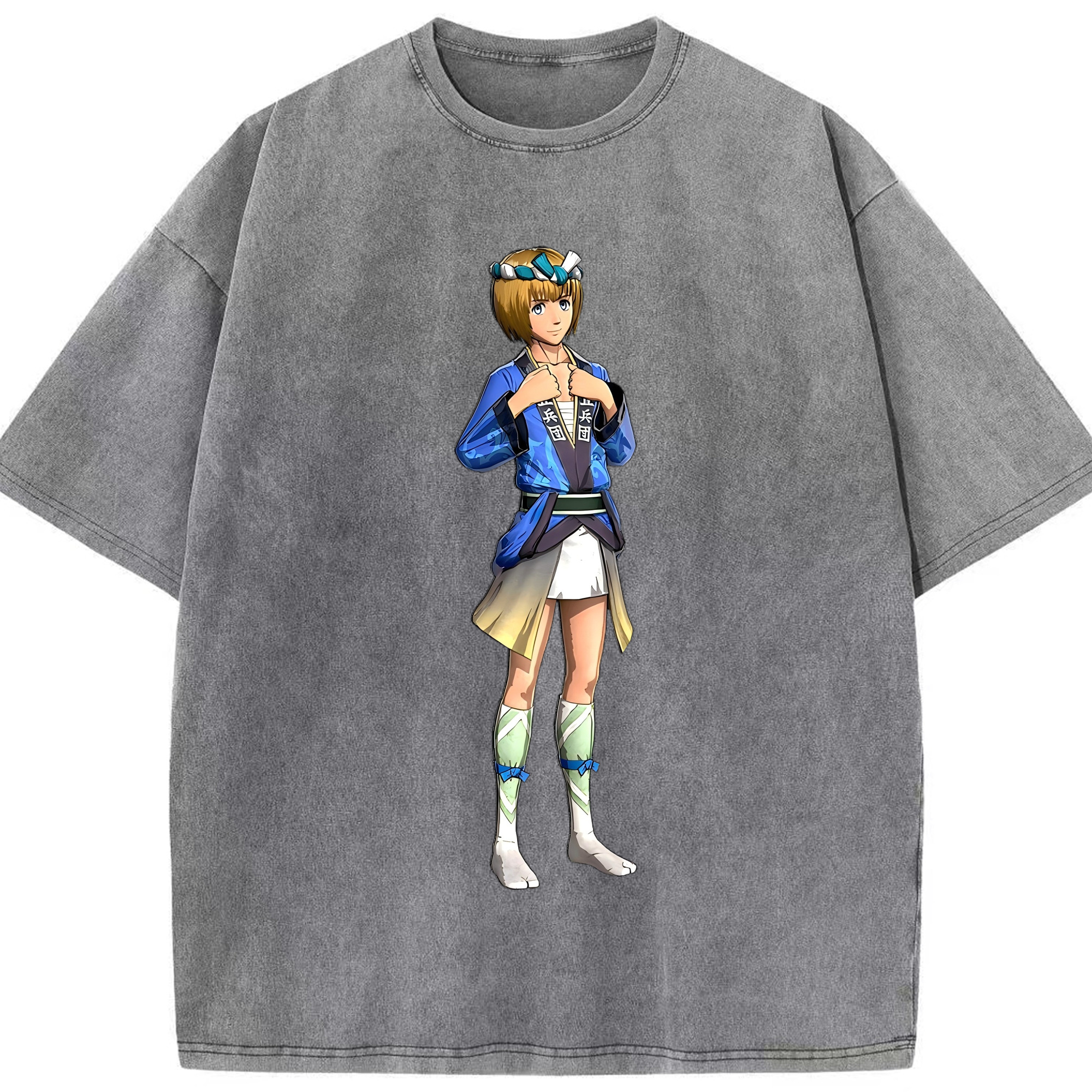 （画像用） 進撃の巨人 アルミン·アルレルト Attack on Titan Armin Arlert 綿100% ヴィンテージ風 半袖Tシャツ（フロントプリント）