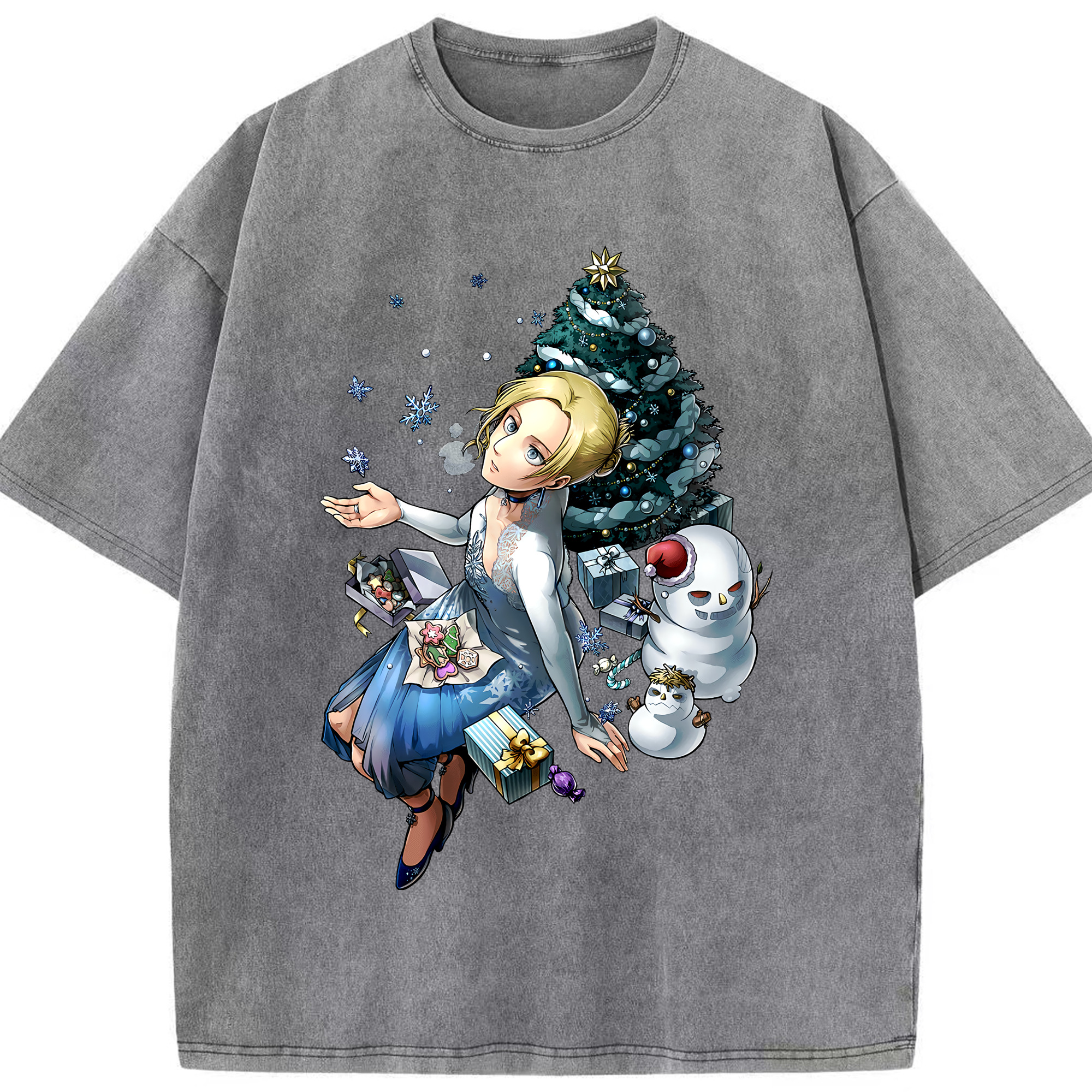 （画像用） 進撃の巨人 アニ・レオンハート Attack on Titan Annie Leonhart 綿100% ヴィンテージ風 半袖Tシャツ（フロントプリント）