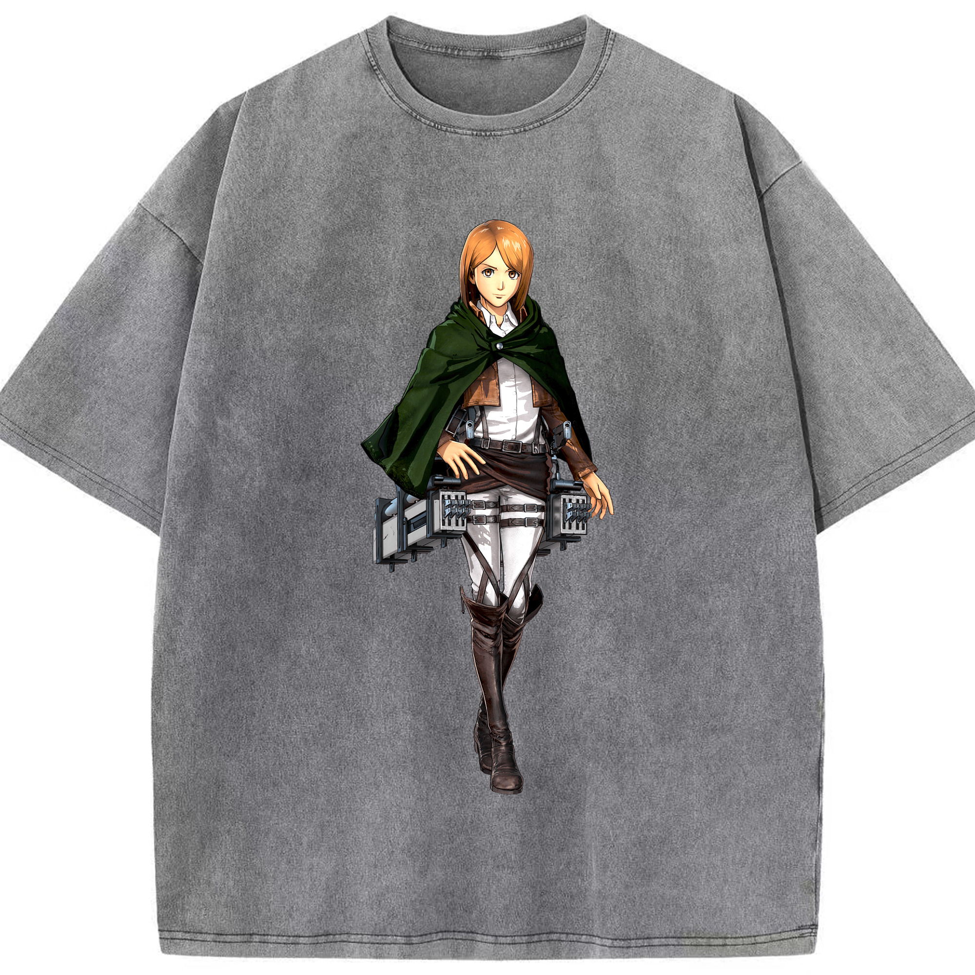 （画像用） 進撃の巨人 ペトラ·ラル Attack on Titan Petra Rall 綿100% ヴィンテージ風 半袖Tシャツ（フロントプリント）