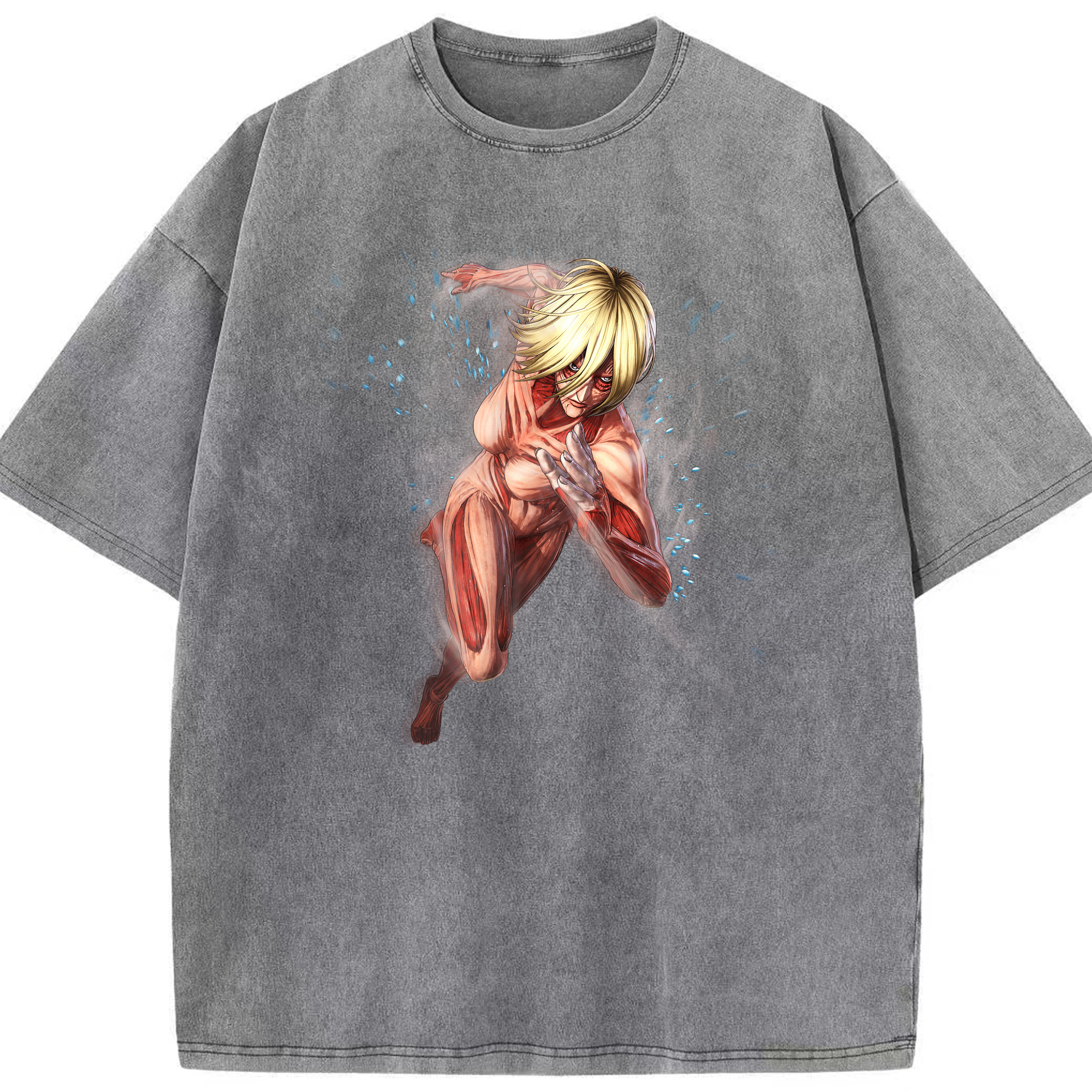 （画像用） 進撃の巨人 Attack on Titan 綿100% ヴィンテージ風 半袖Tシャツ（フロントプリント）