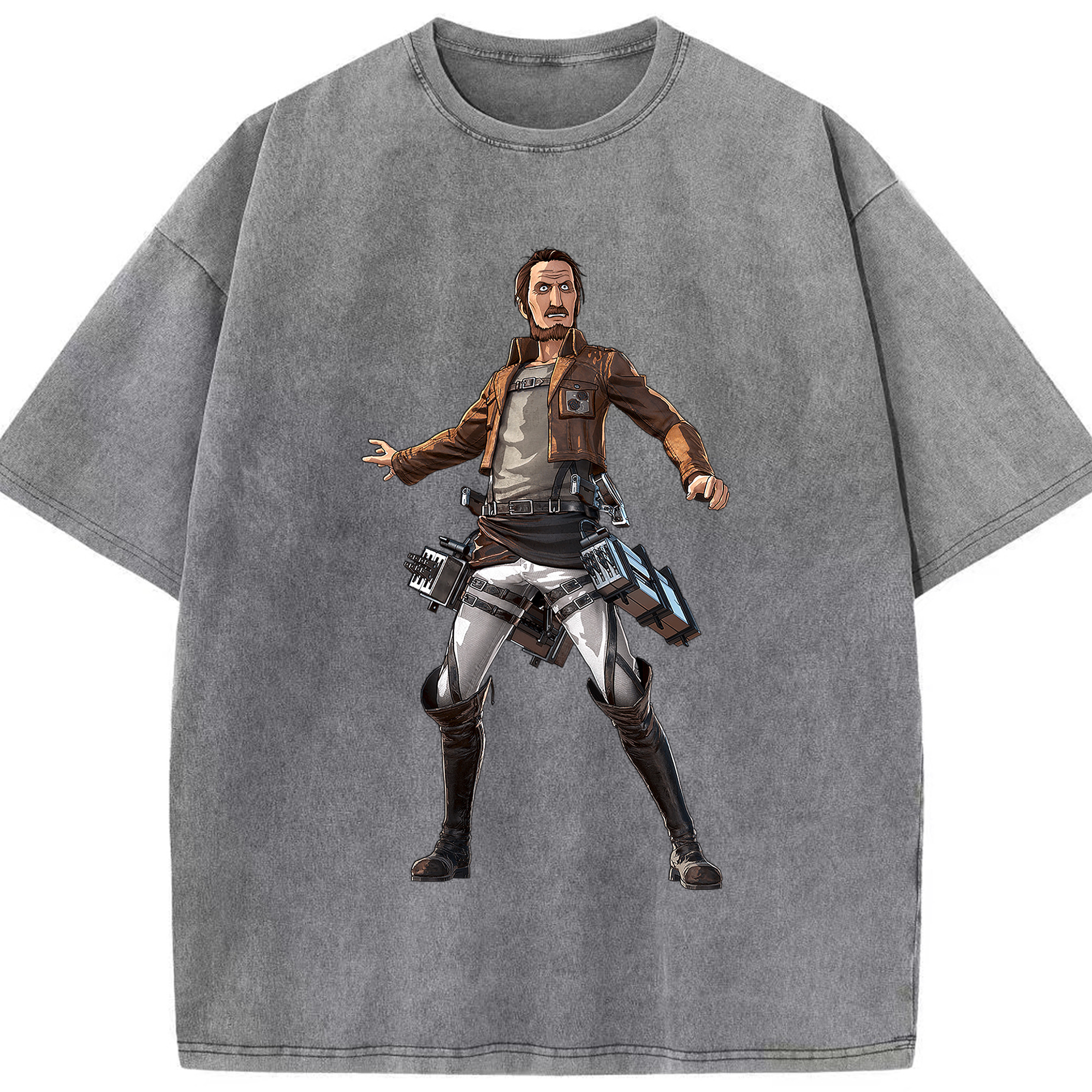 （画像用） 進撃の巨人 Attack on Titan 綿100% ヴィンテージ風 半袖Tシャツ（フロントプリント）