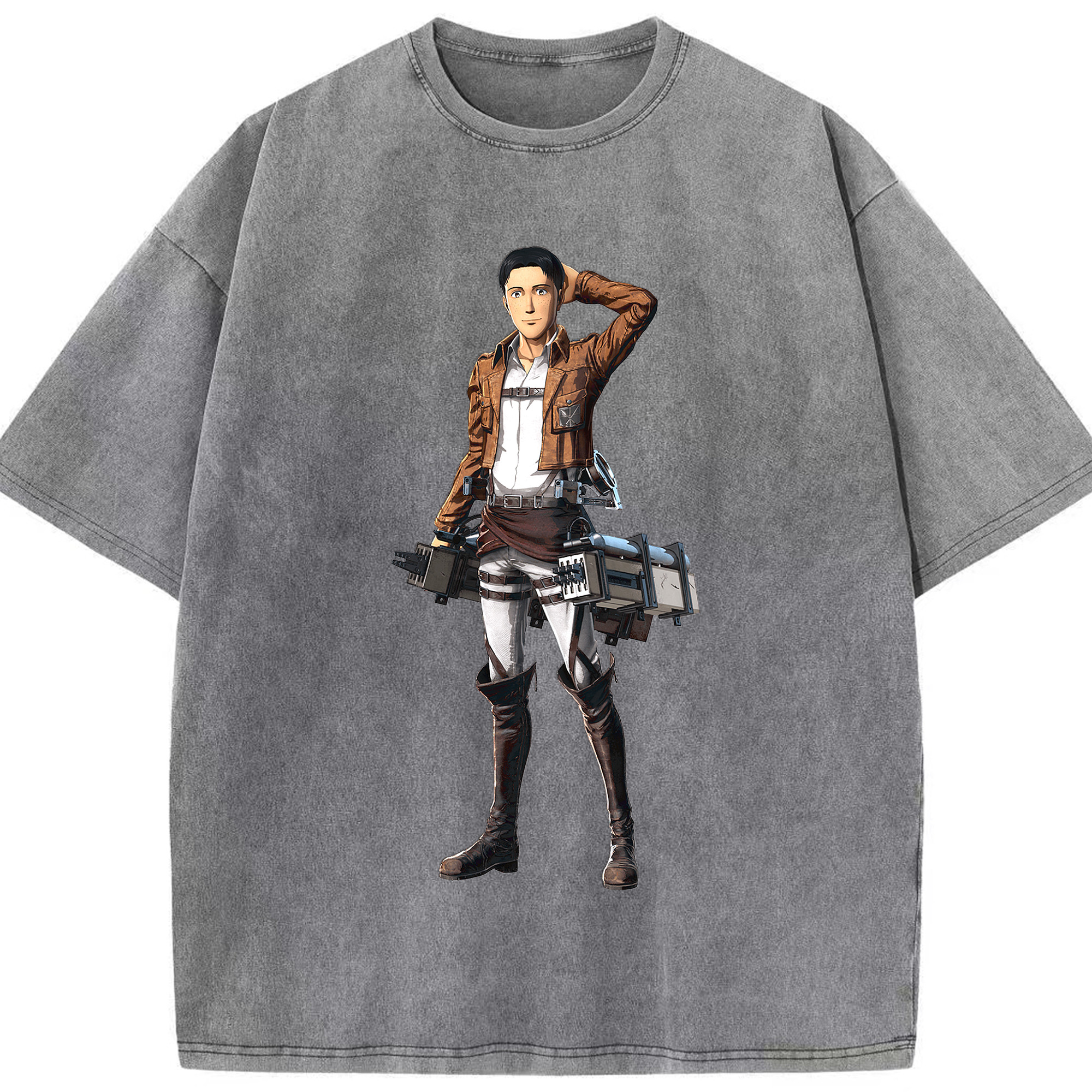 （画像用） 進撃の巨人 Attack on Titan 綿100% ヴィンテージ風 半袖Tシャツ（フロントプリント）