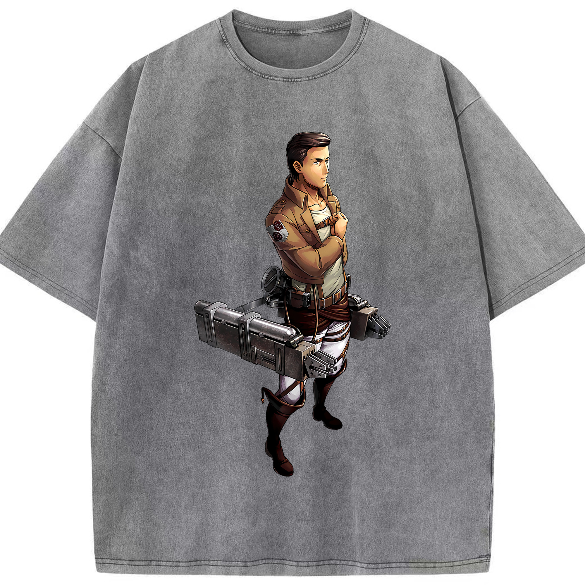 （画像用） 進撃の巨人 Attack on Titan 綿100% ヴィンテージ風 半袖Tシャツ（フロントプリント）