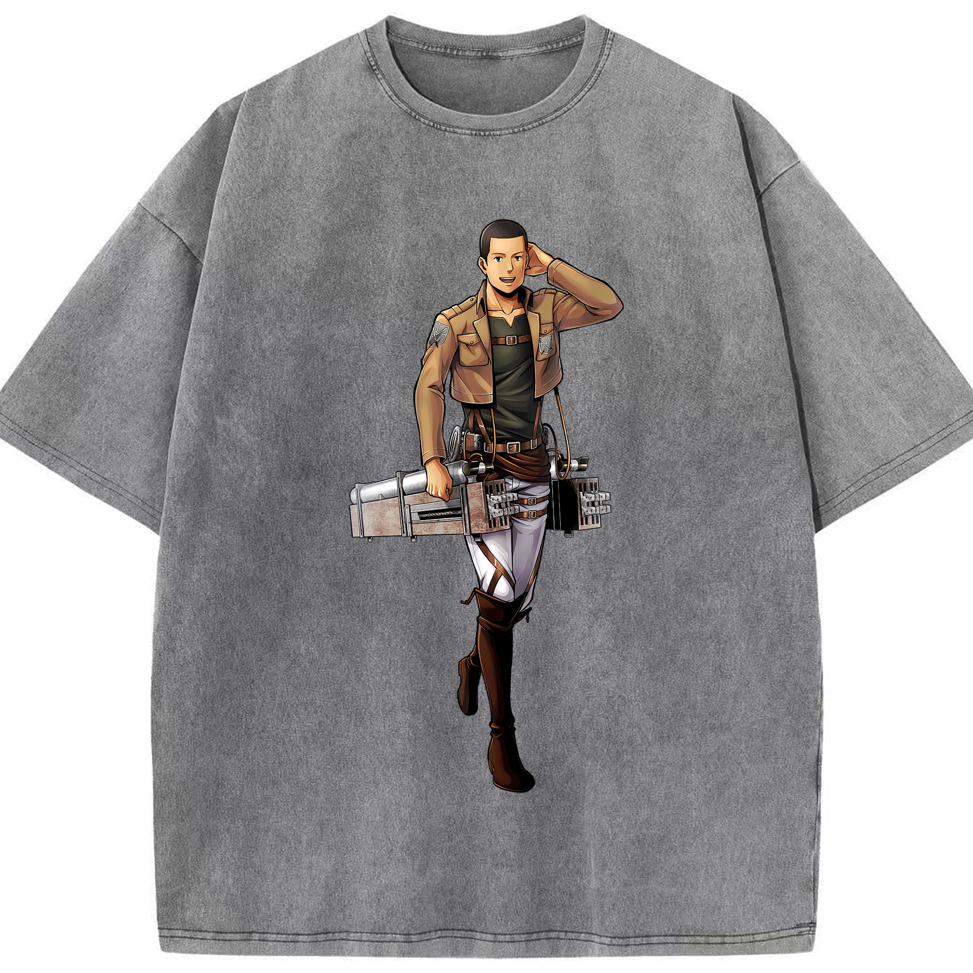 （画像用） 進撃の巨人 Attack on Titan 綿100% ヴィンテージ風 半袖Tシャツ（フロントプリント）