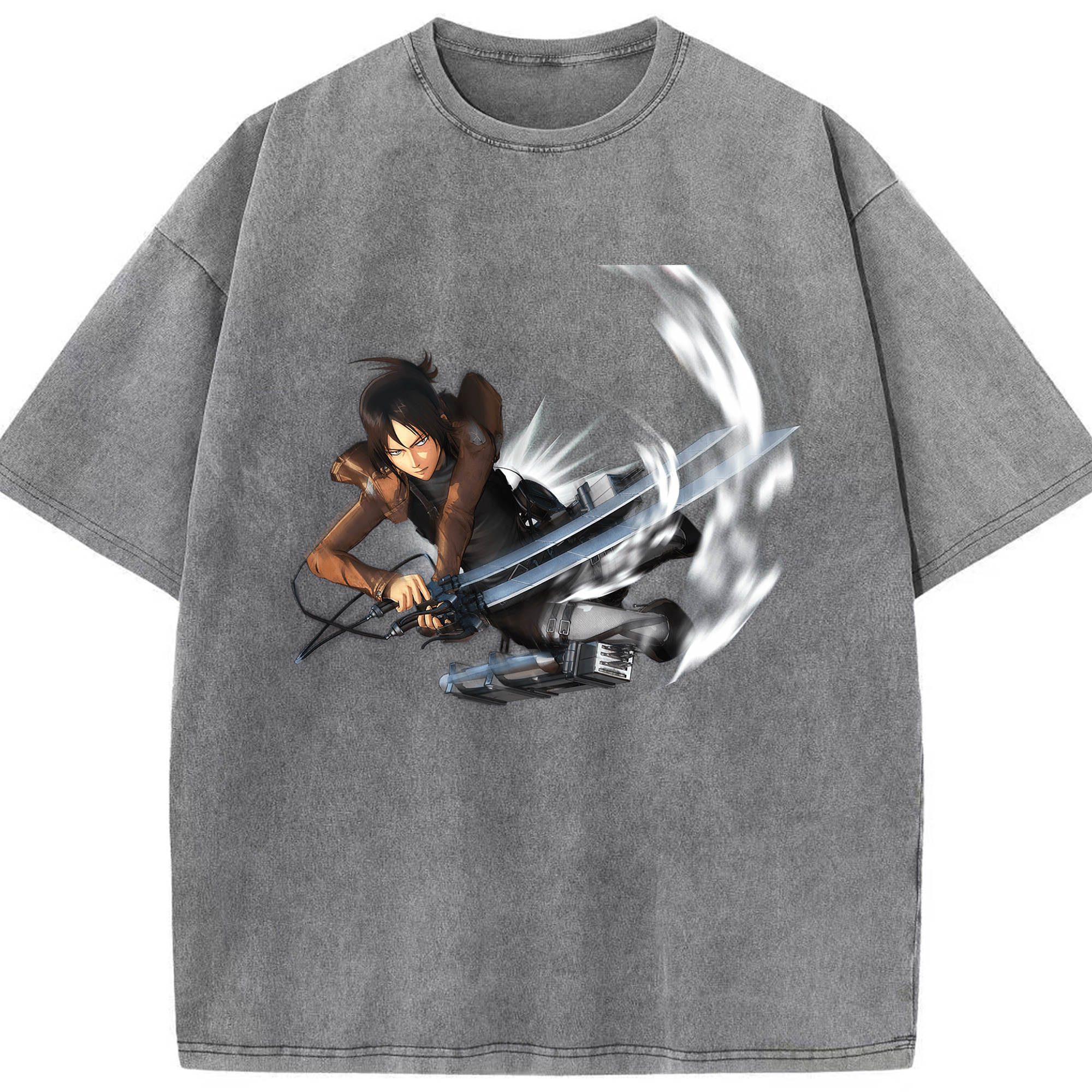 （画像用） 進撃の巨人 Attack on Titan 綿100% ヴィンテージ風 半袖Tシャツ（フロントプリント）