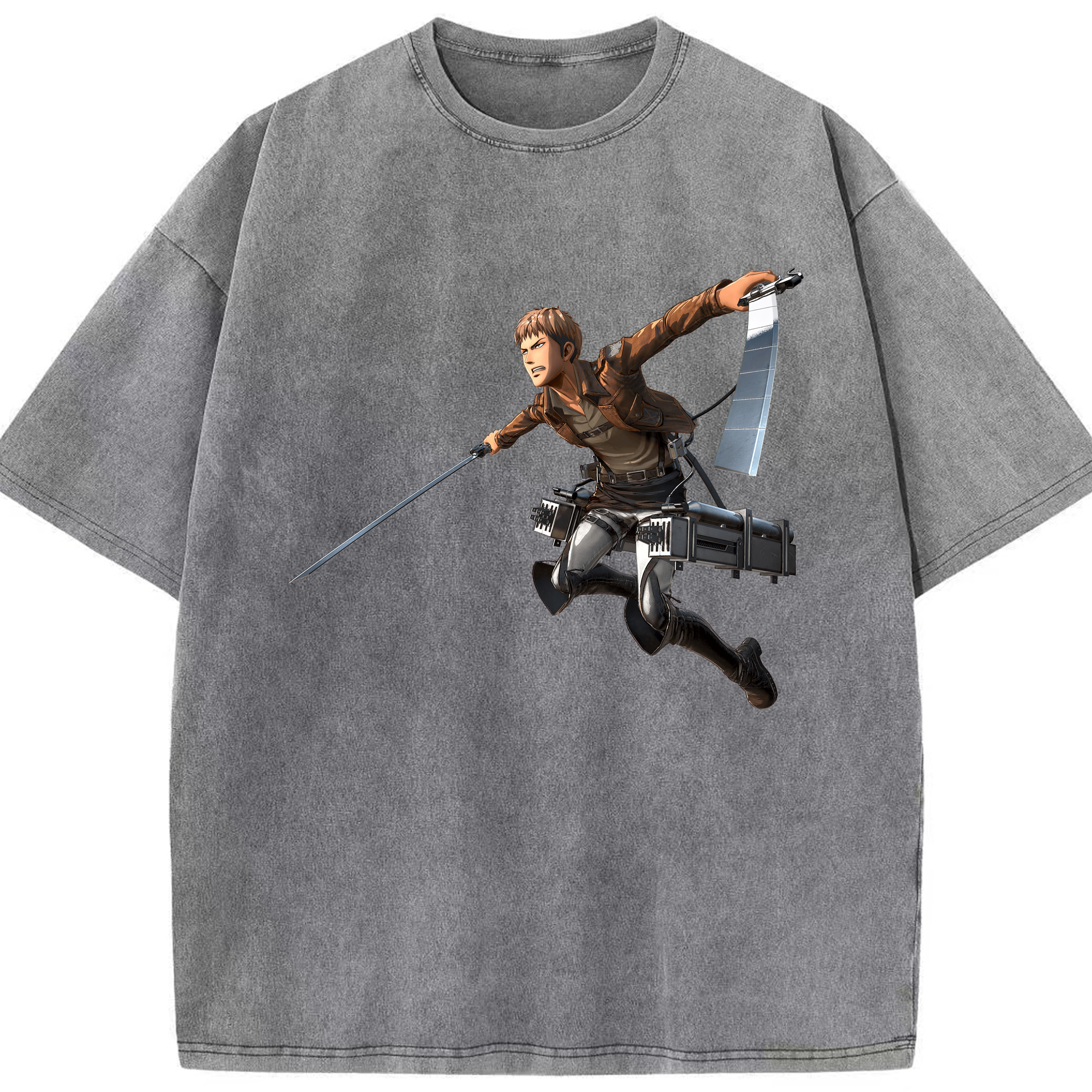 （画像用） 進撃の巨人 ジャン・キルシュタイン Attack on Titan Jean Kirstein 綿100% ヴィンテージ風 半袖Tシャツ（フロントプリント）