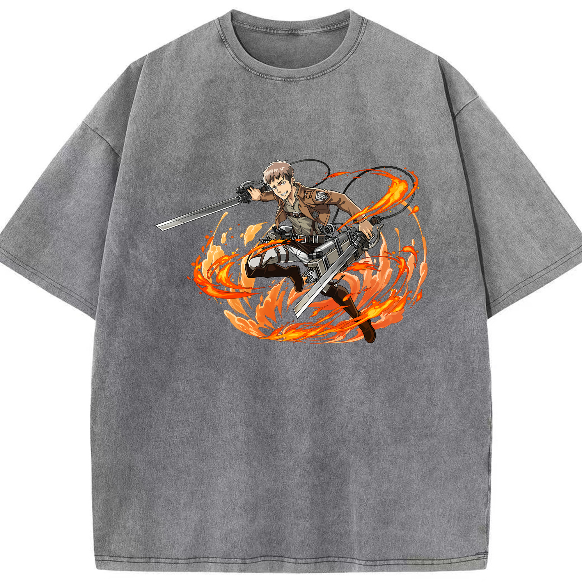 （画像用） 進撃の巨人 ジャン・キルシュタイン Attack on Titan Jean Kirstein 綿100% ヴィンテージ風 半袖Tシャツ（フロントプリント）