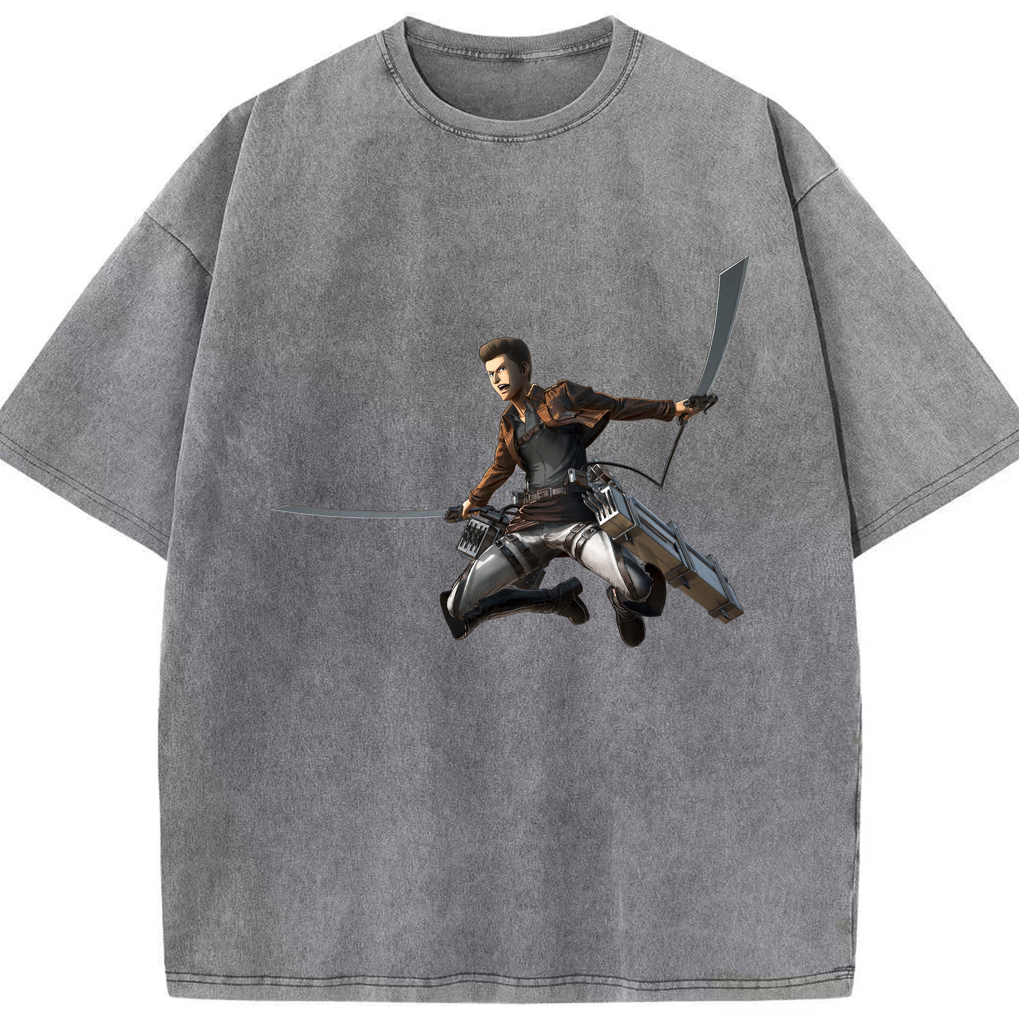 （画像用） 進撃の巨人 Attack on Titan 綿100% ヴィンテージ風 半袖Tシャツ（フロントプリント）