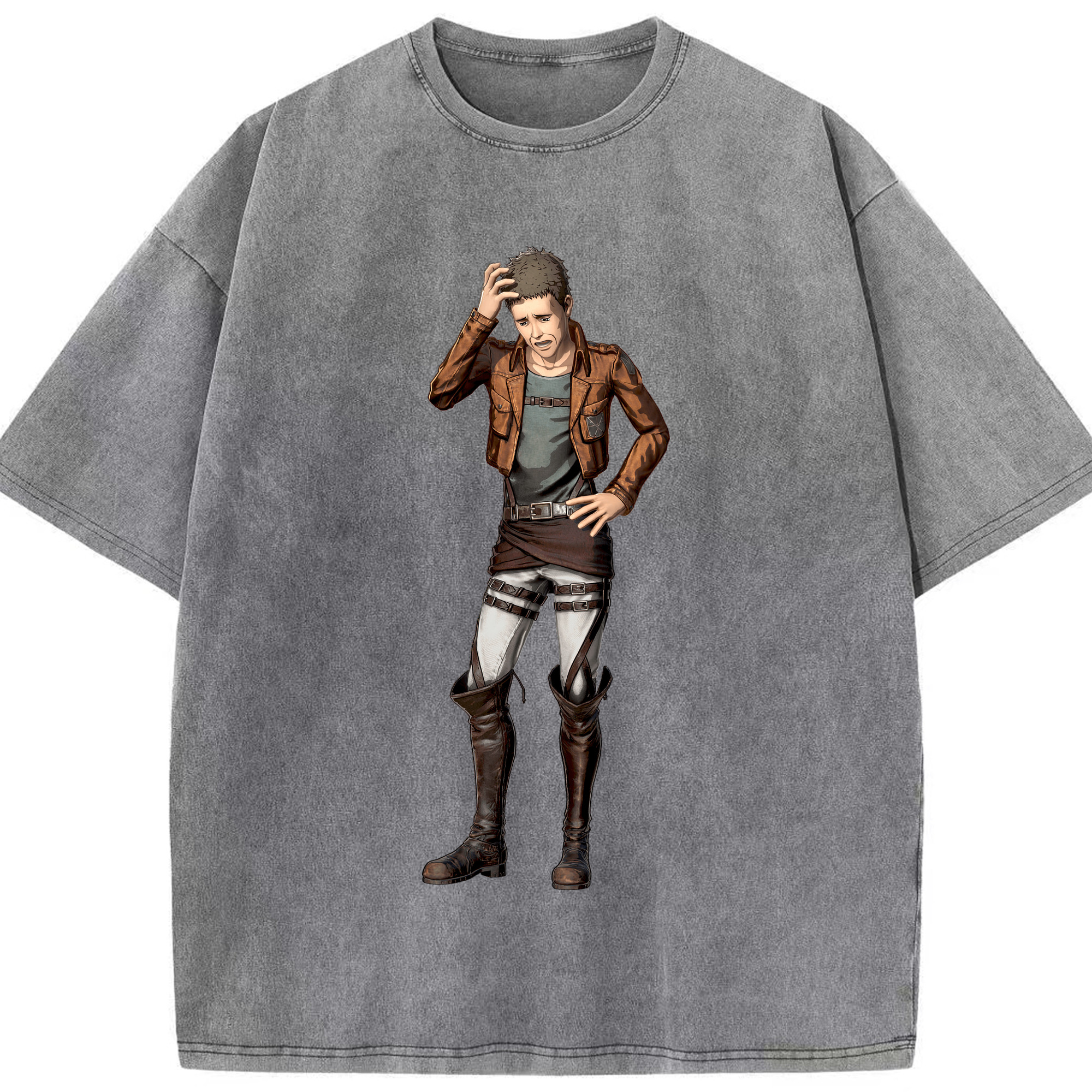 （画像用） 進撃の巨人 Attack on Titan 綿100% ヴィンテージ風 半袖Tシャツ（フロントプリント）