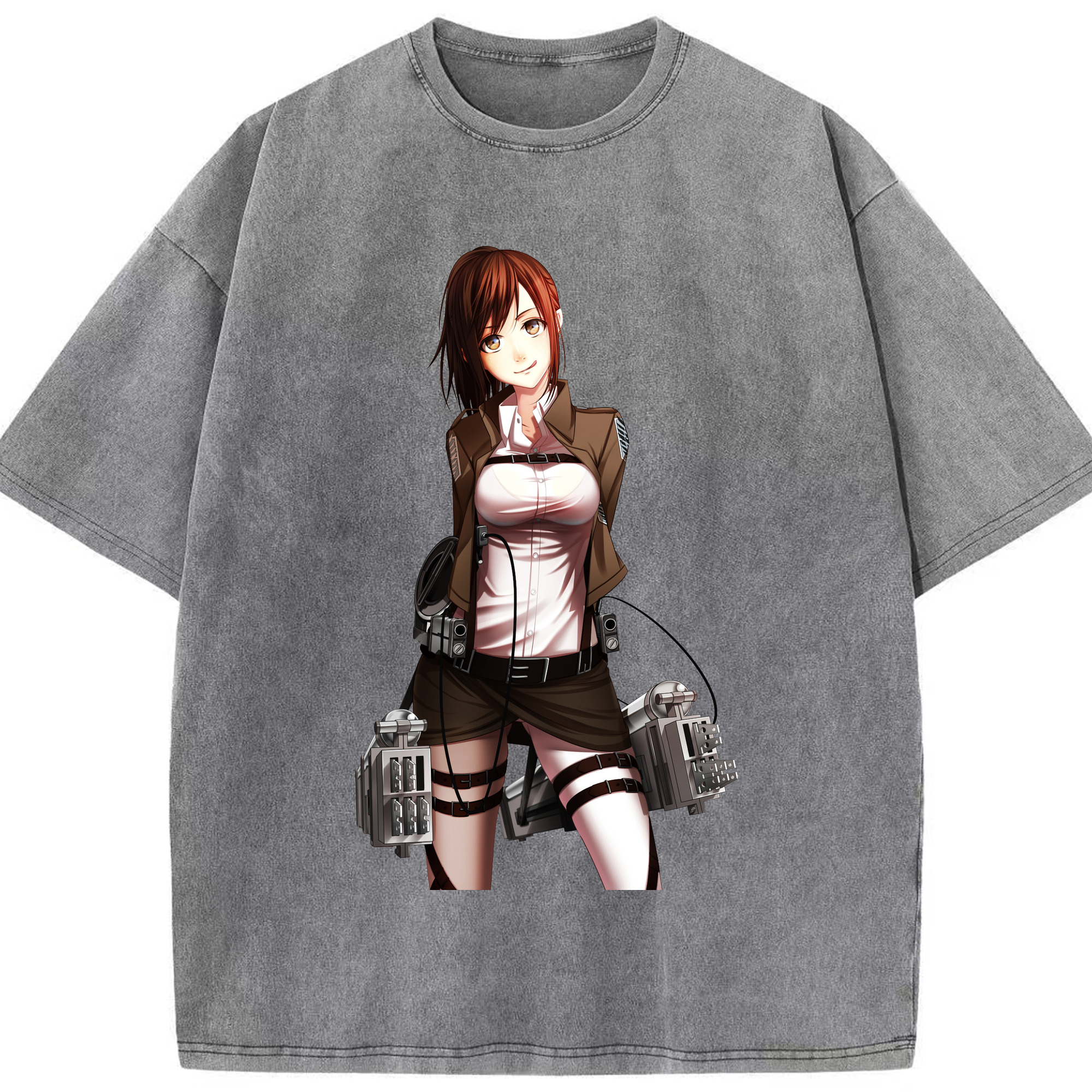 （画像用） 進撃の巨人 サシャ·ブラウス Attack on Titan Sasha Blaus 綿100% ヴィンテージ風 半袖Tシャツ（フロントプリント）
