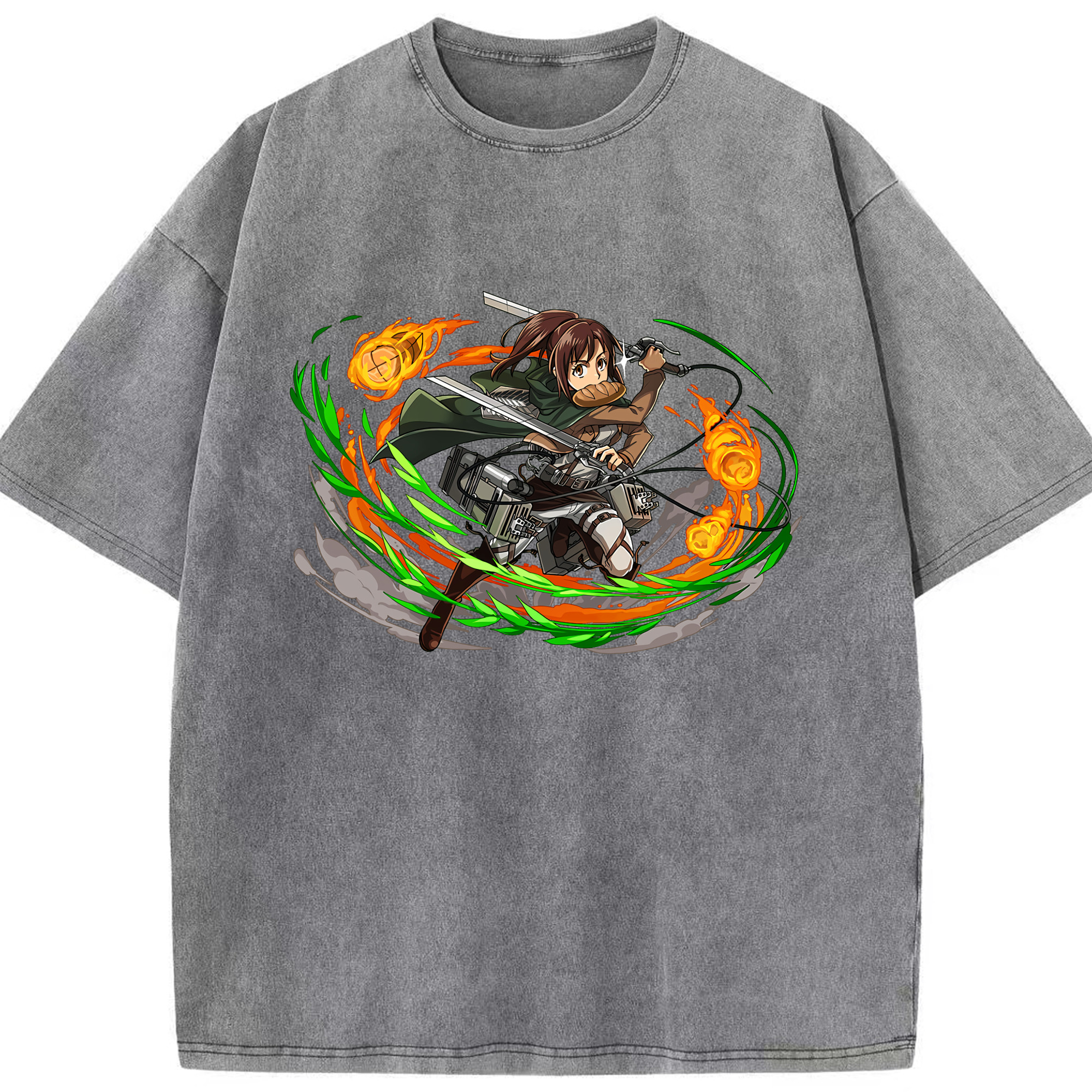 （画像用） 進撃の巨人 サシャ·ブラウス Attack on Titan Sasha Blaus 綿100% ヴィンテージ風 半袖Tシャツ（フロントプリント）