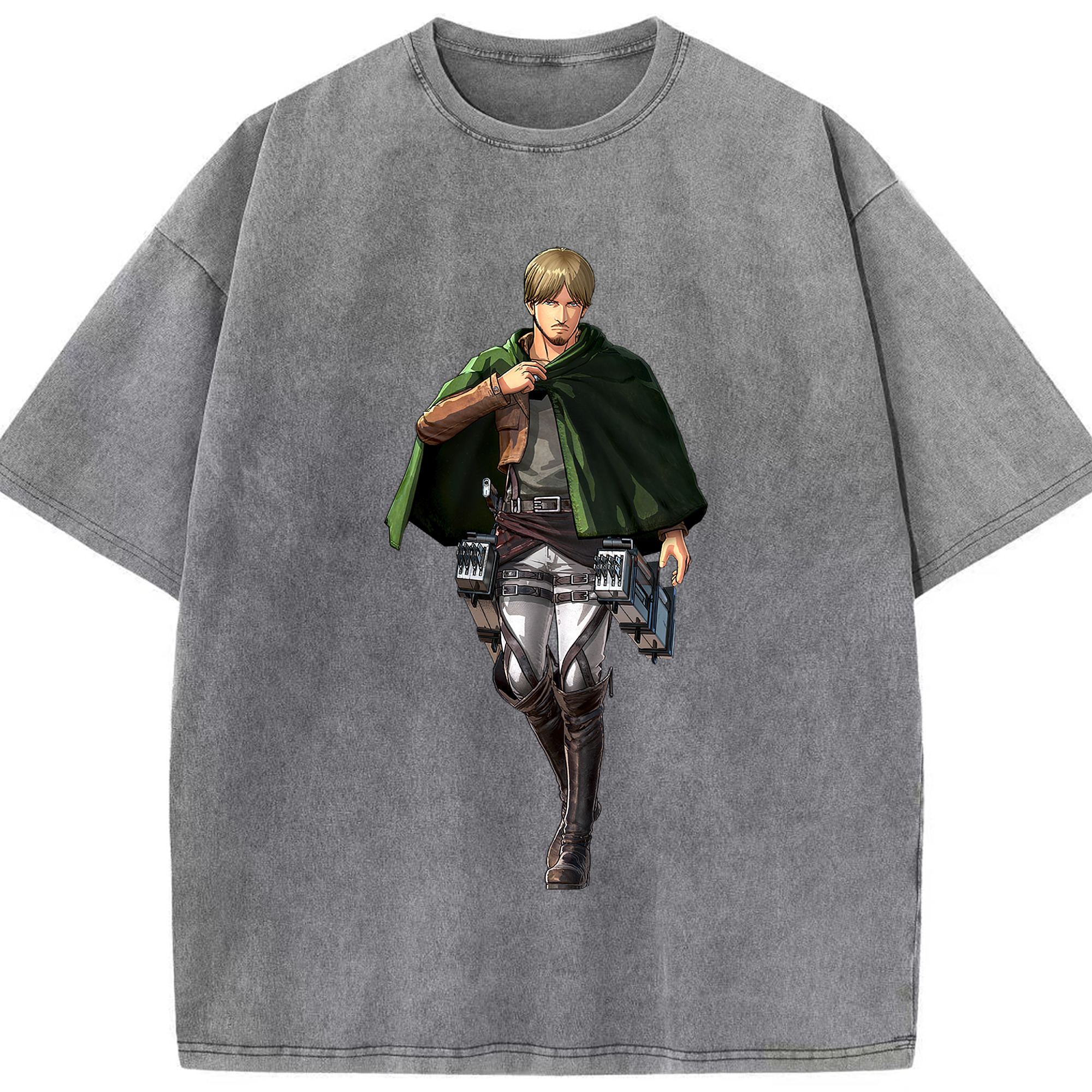 （画像用） 進撃の巨人 ミケ·ザカリアス Attack on Titan Mike Zakarius 綿100% ヴィンテージ風 半袖Tシャツ（フロントプリント）