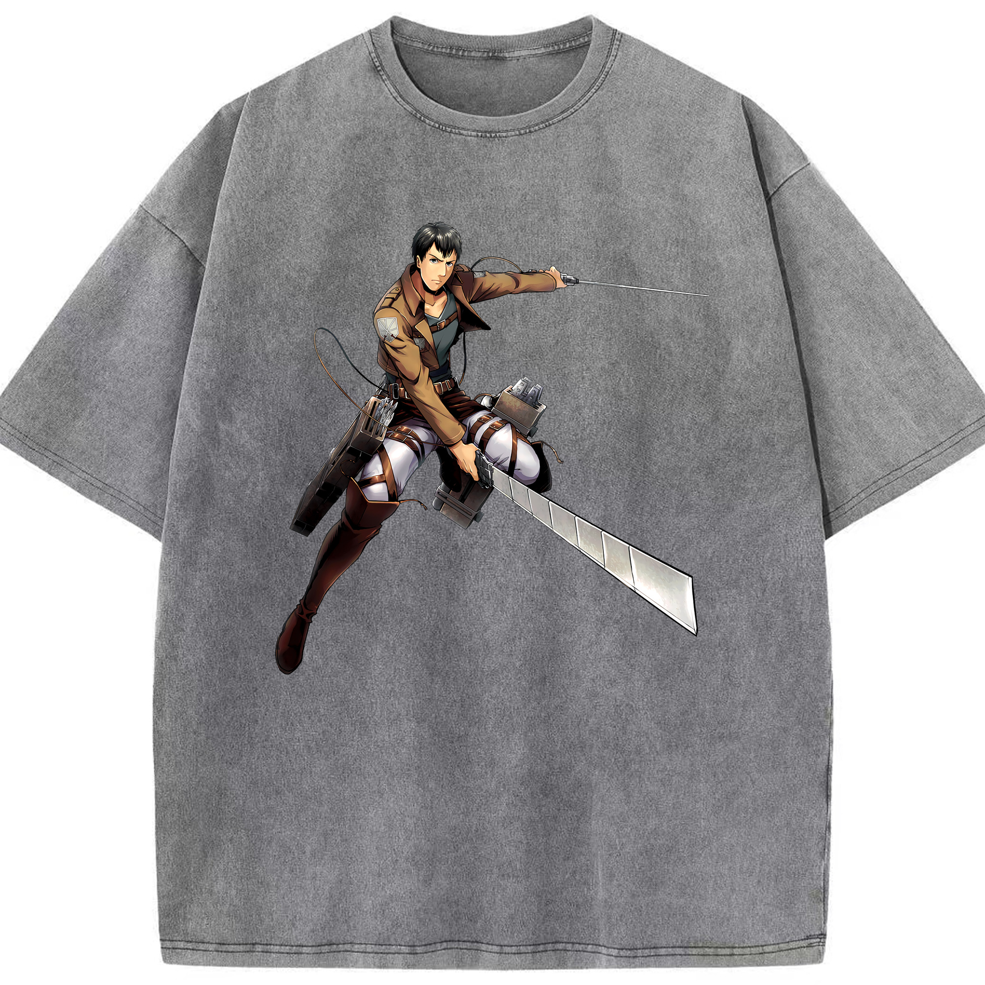 （画像用） 進撃の巨人 ベルトルト・フーバー Attack on Titan Bertholdt Hoover 綿100% ヴィンテージ風 半袖Tシャツ（フロントプリント）