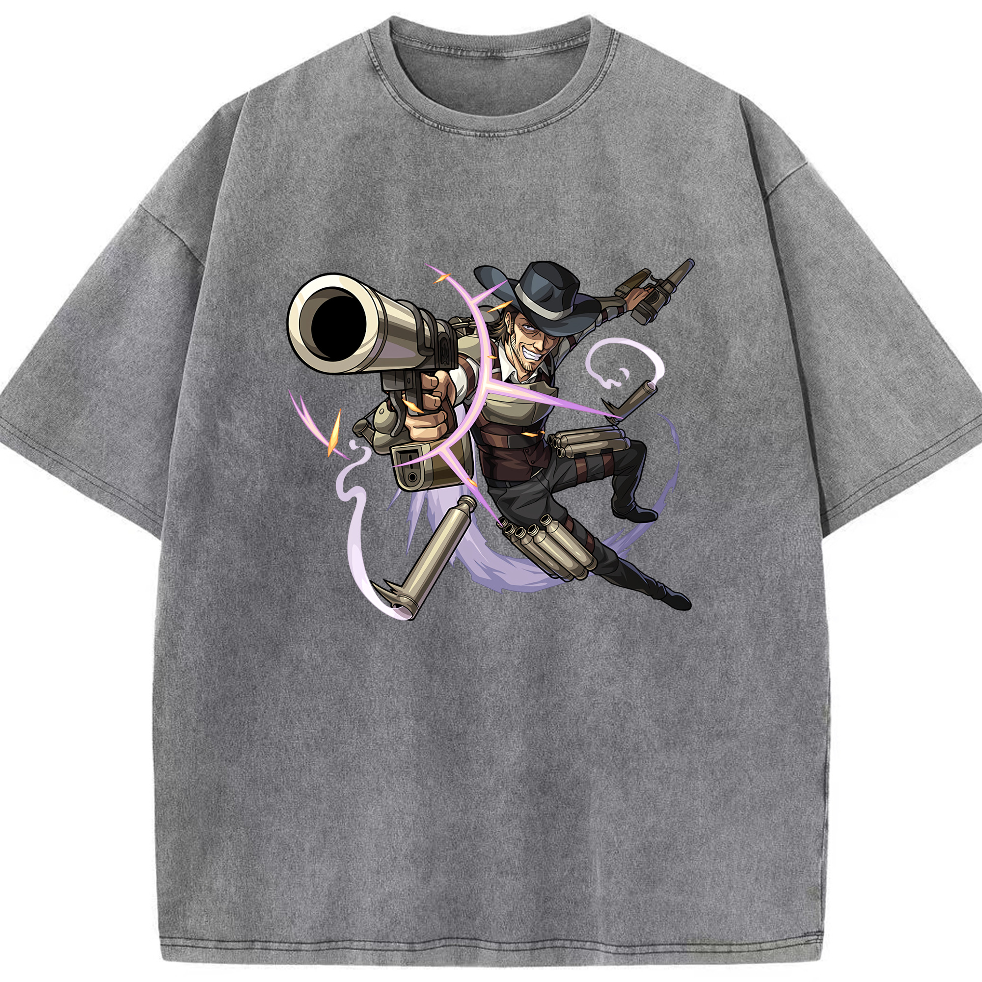 （画像用） 進撃の巨人 ケニー·アッカーマン Attack on Titan Kenny Ackerman 綿100% ヴィンテージ風 半袖Tシャツ（フロントプリント）