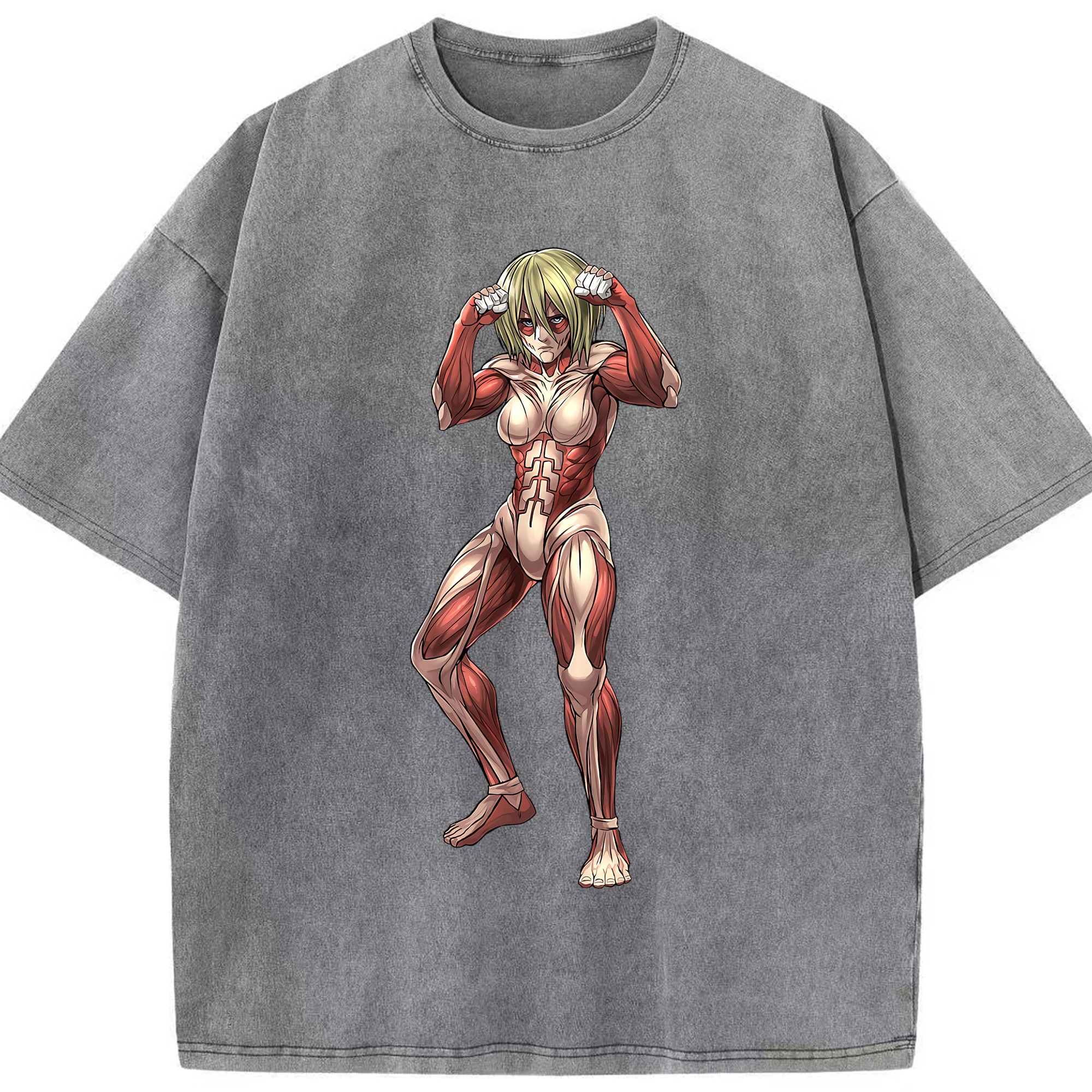 （画像用） 進撃の巨人 Attack on Titan 綿100% ヴィンテージ風 半袖Tシャツ（フロントプリント）