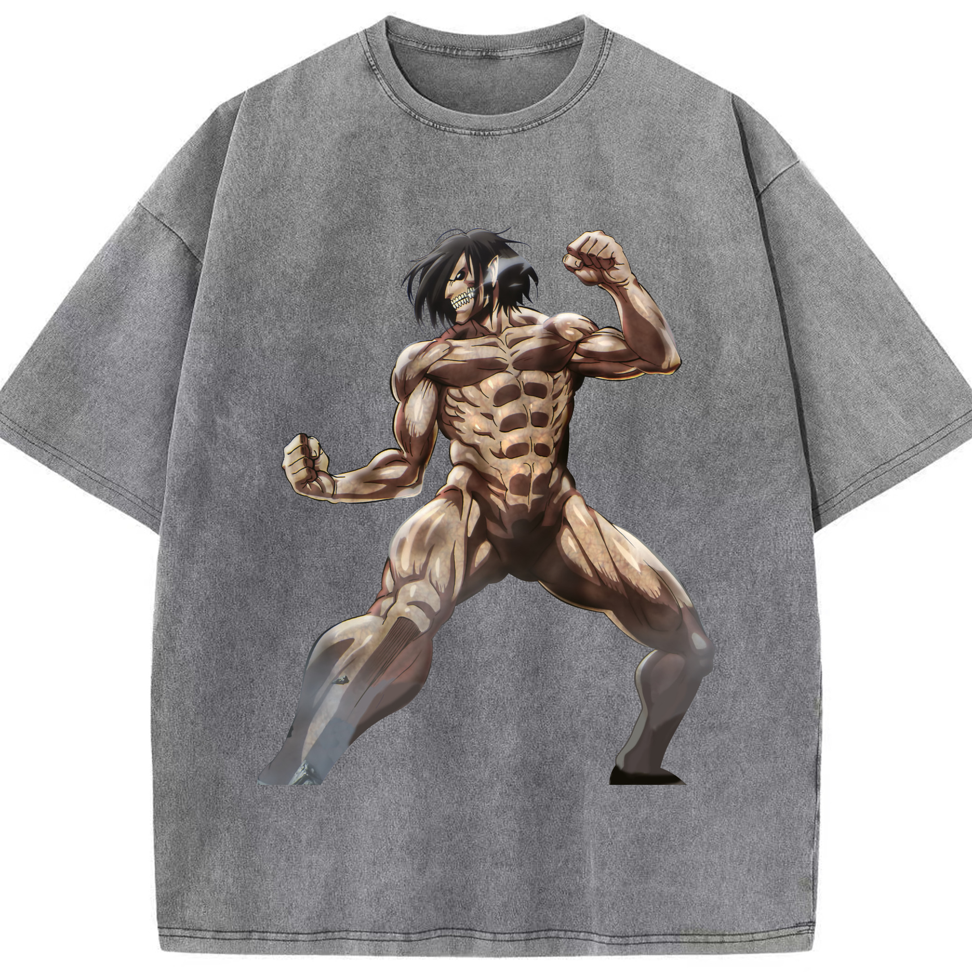 （画像用） 進撃の巨人 Attack on Titan 綿100% ヴィンテージ風 半袖Tシャツ（フロントプリント）