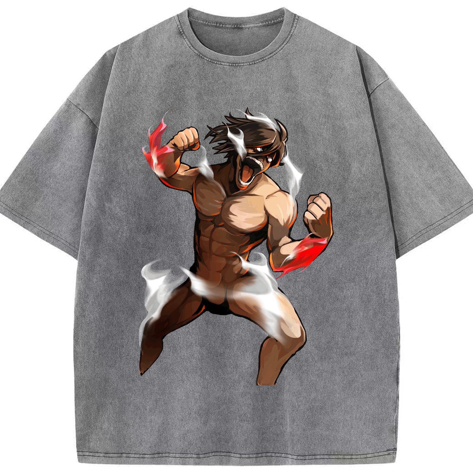（画像用） 進撃の巨人 Attack on Titan 綿100% ヴィンテージ風 半袖Tシャツ（フロントプリント）