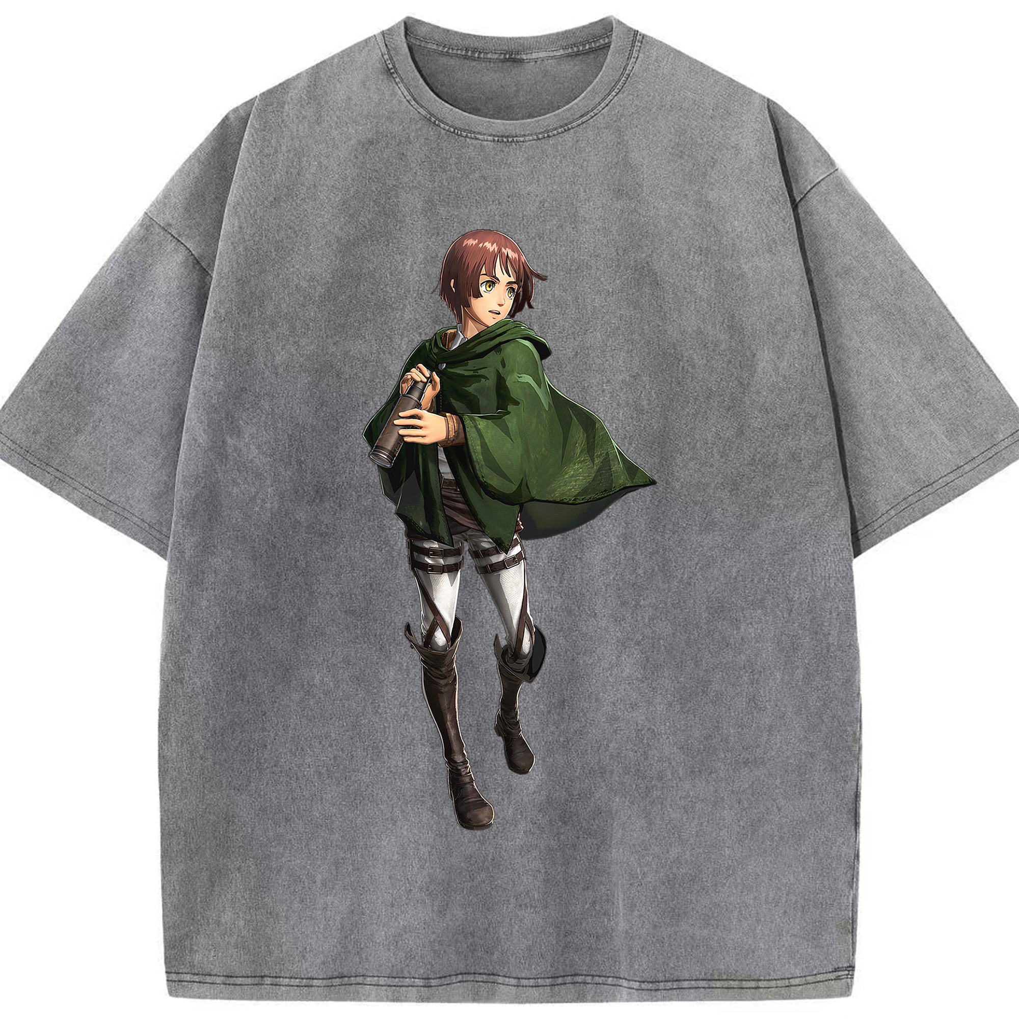 （画像用） 進撃の巨人 Attack on Titan 綿100% ヴィンテージ風 半袖Tシャツ（フロントプリント）