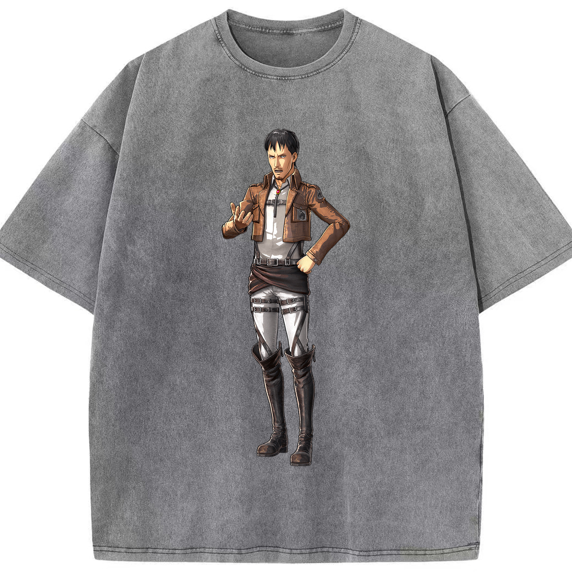 （画像用） 進撃の巨人 Attack on Titan 綿100% ヴィンテージ風 半袖Tシャツ（フロントプリント）