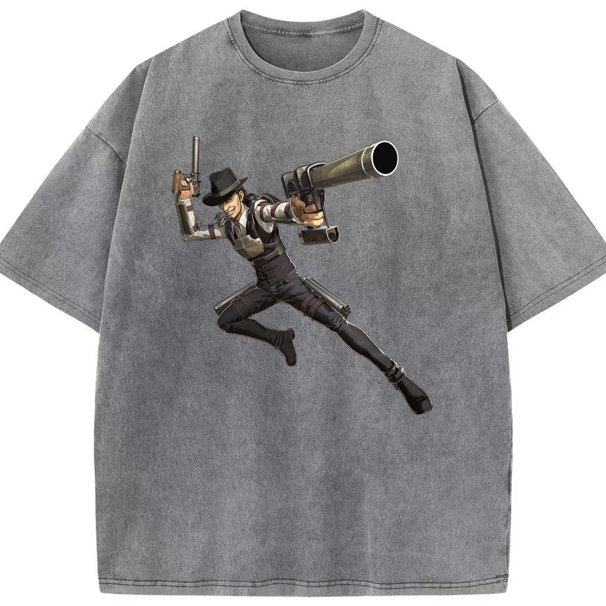 （画像用） 進撃の巨人 Attack on Titan 綿100% ヴィンテージ風 半袖Tシャツ（フロントプリント）