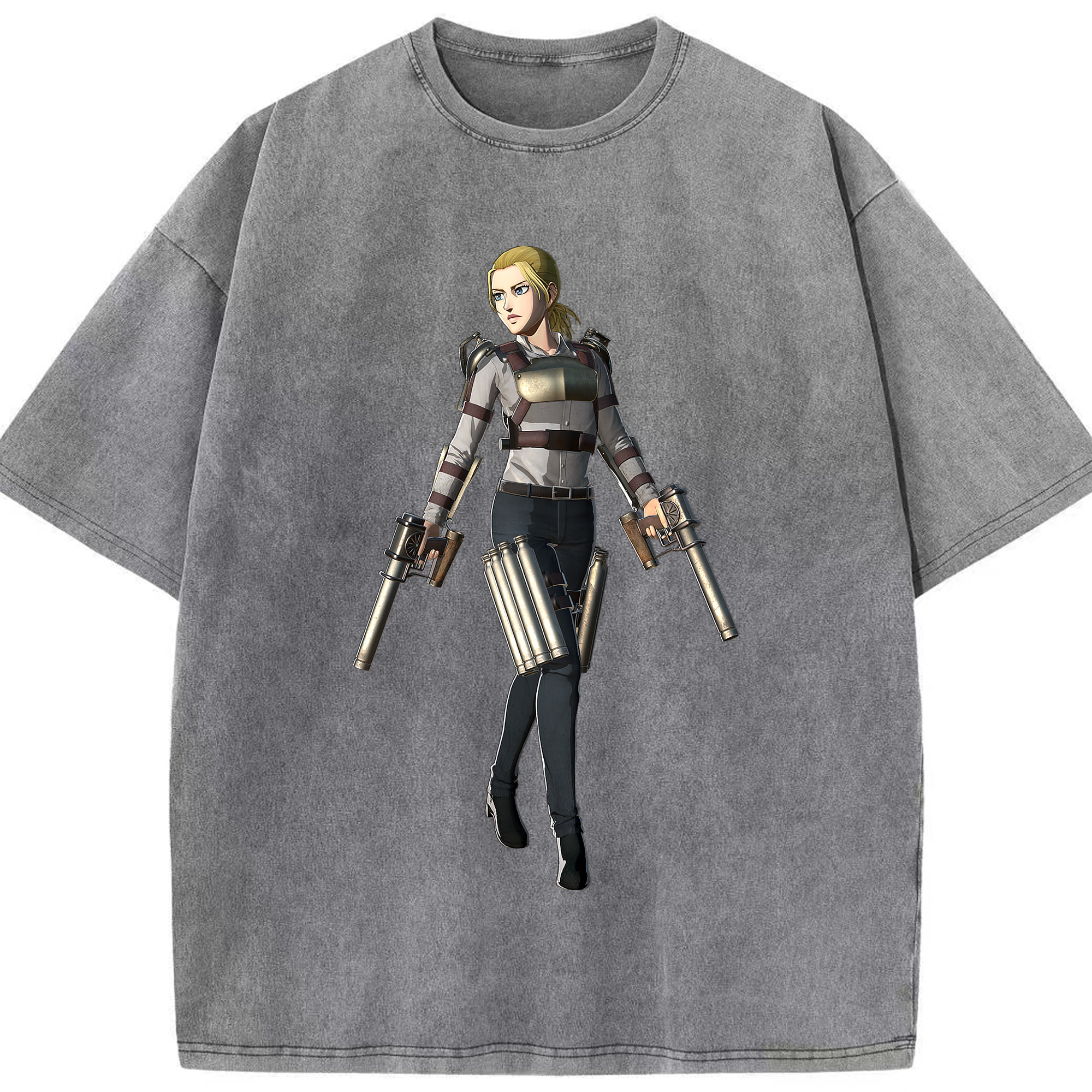 （画像用） 進撃の巨人 Attack on Titan 綿100% ヴィンテージ風 半袖Tシャツ（フロントプリント）