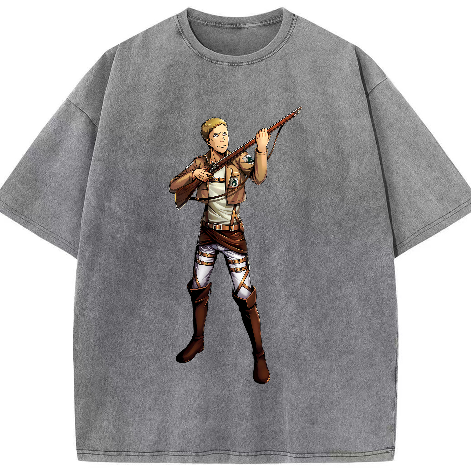 （画像用） 進撃の巨人 Attack on Titan 綿100% ヴィンテージ風 半袖Tシャツ（フロントプリント）
