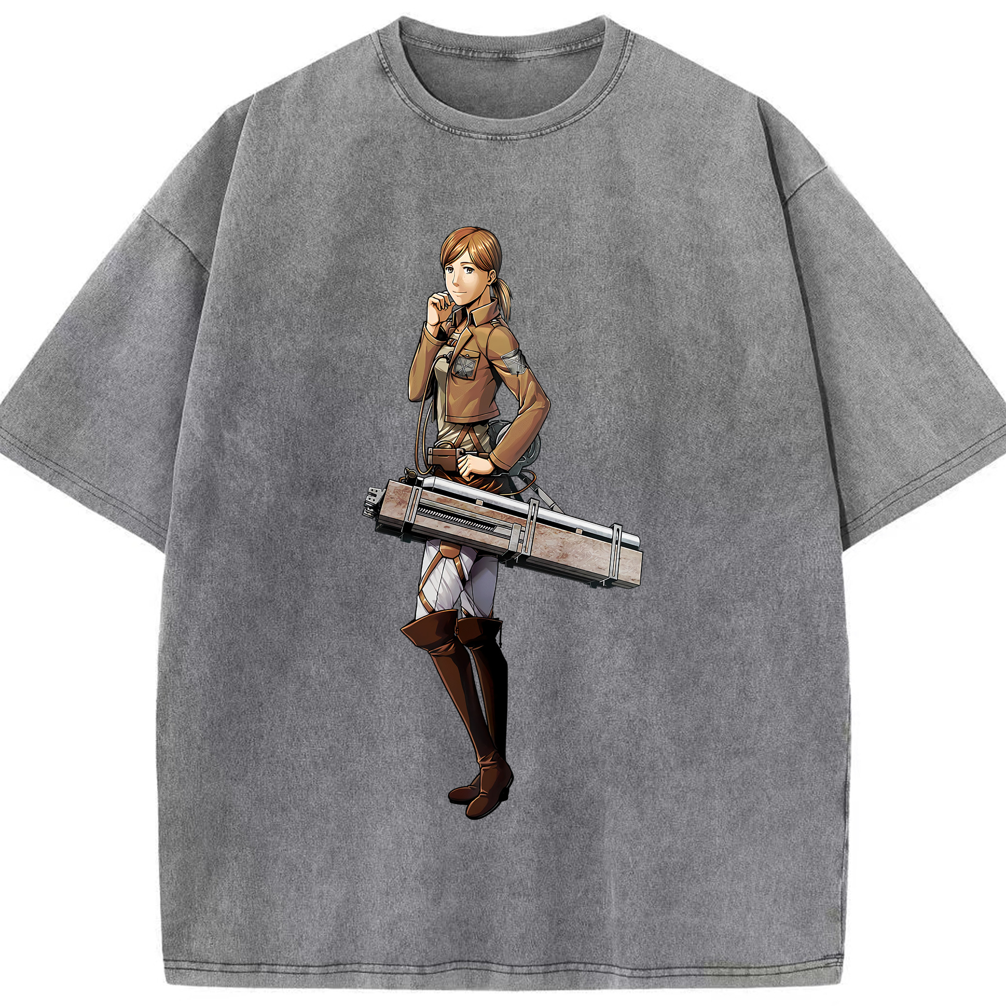 （画像用） 進撃の巨人 Attack on Titan 綿100% ヴィンテージ風 半袖Tシャツ（フロントプリント）