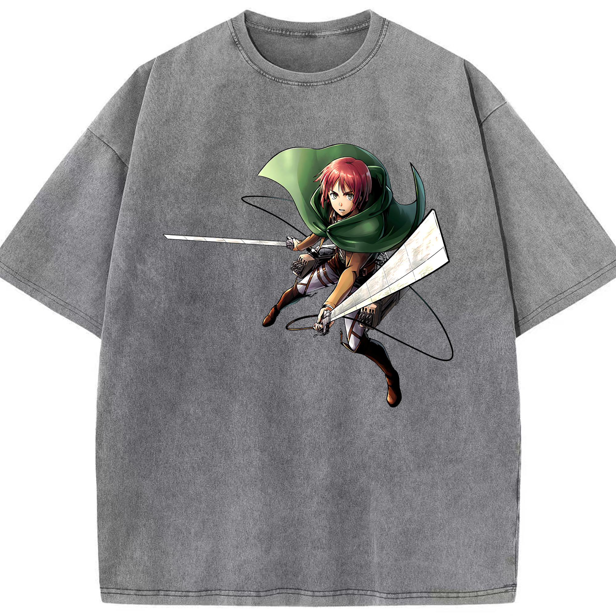 （画像用） 進撃の巨人 Attack on Titan 綿100% ヴィンテージ風 半袖Tシャツ（フロントプリント）