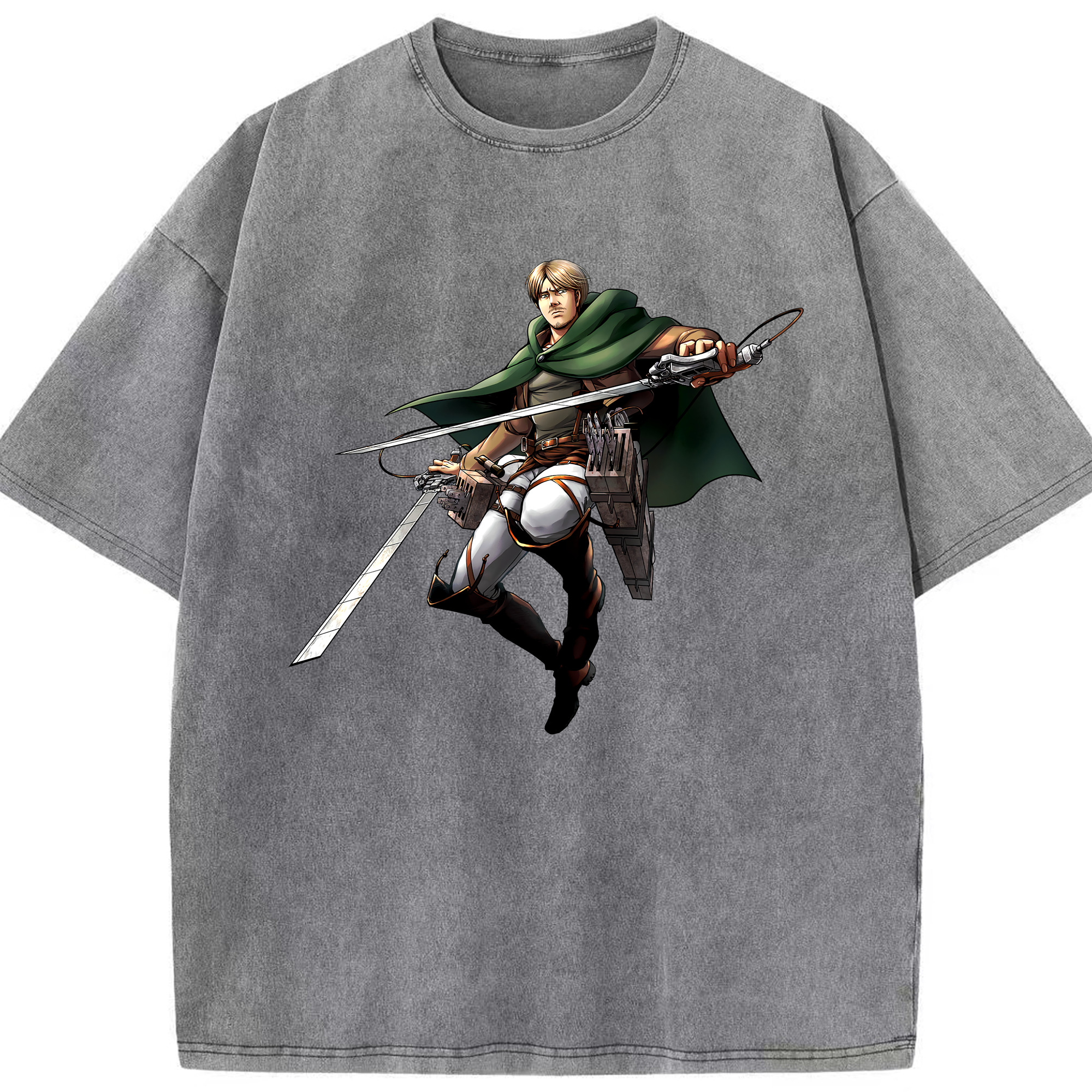 （画像用） 進撃の巨人 Attack on Titan 綿100% ヴィンテージ風 半袖Tシャツ（フロントプリント）