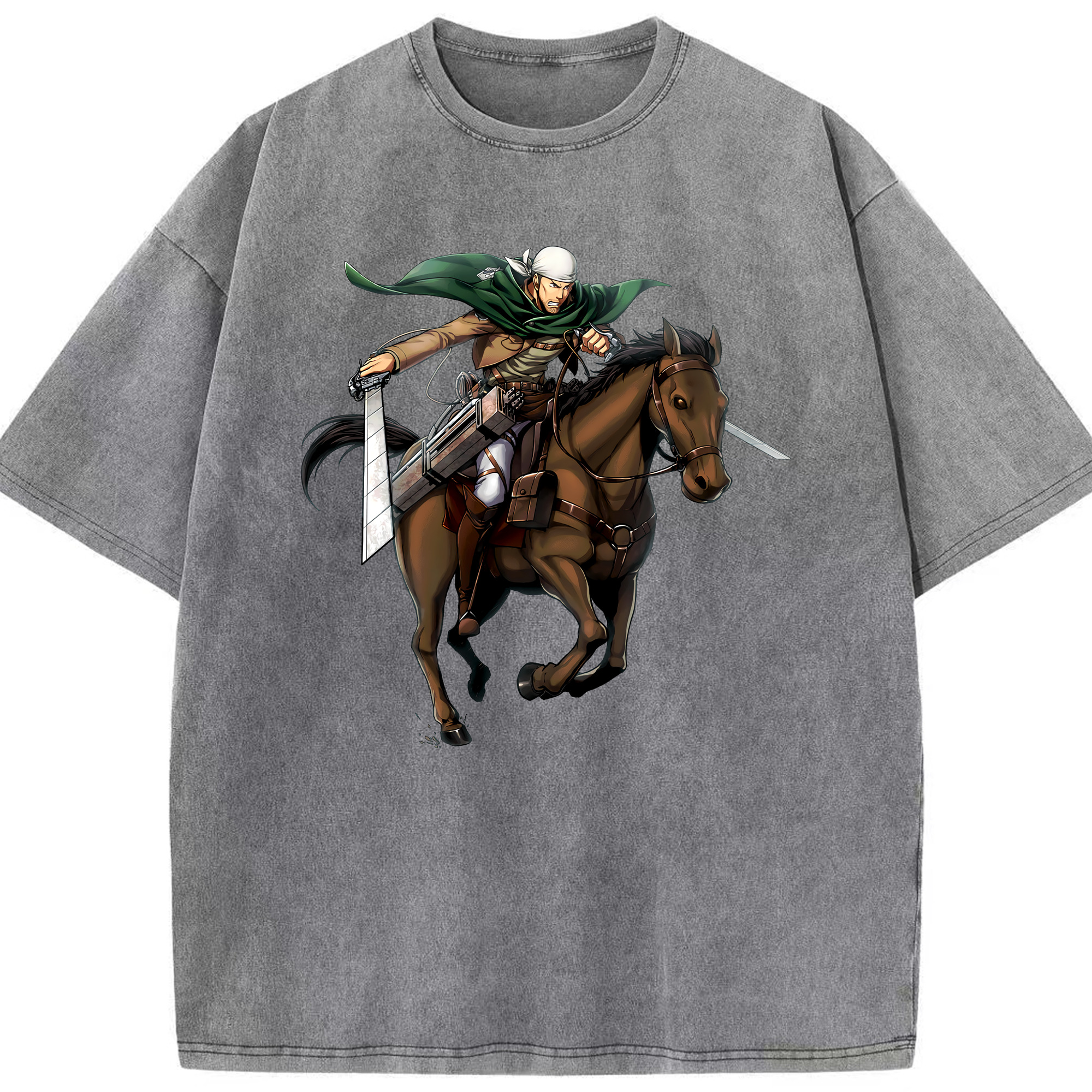 （画像用） 進撃の巨人 Attack on Titan 綿100% ヴィンテージ風 半袖Tシャツ（フロントプリント）