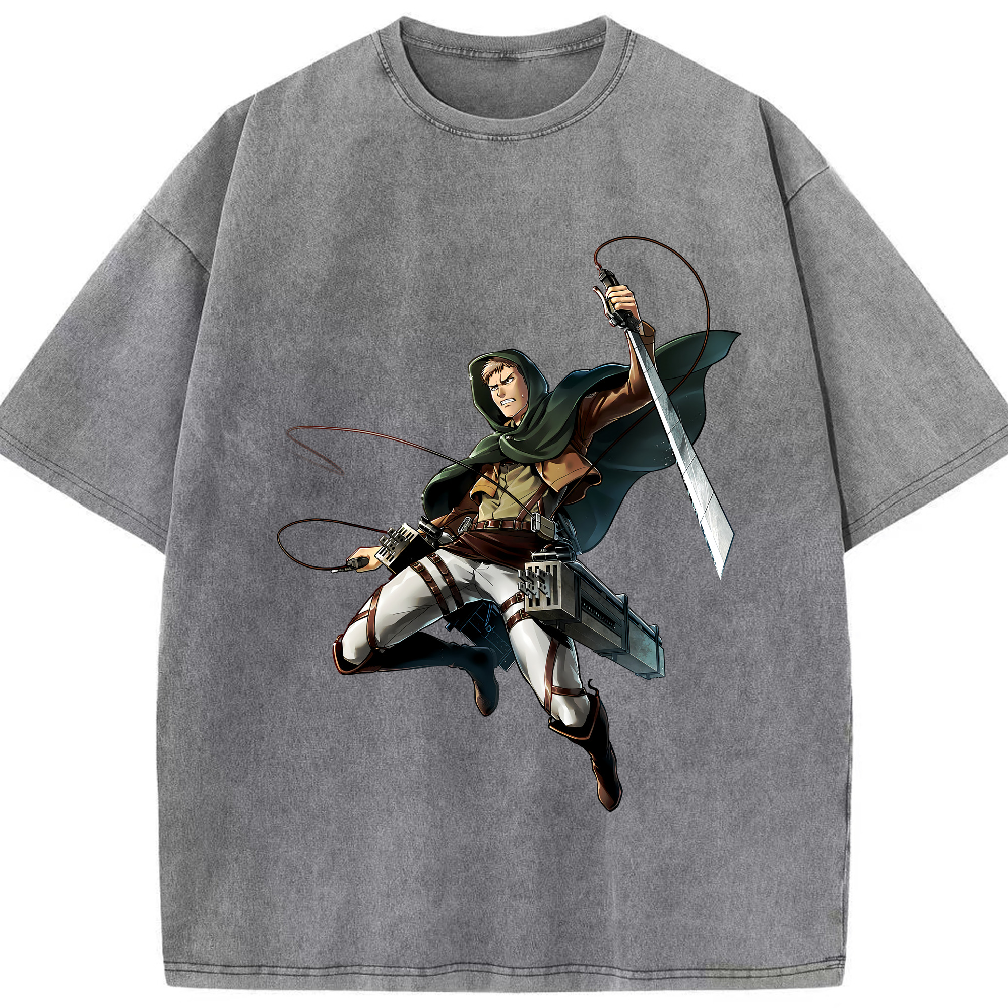 （画像用） 進撃の巨人 Attack on Titan 綿100% ヴィンテージ風 半袖Tシャツ（フロントプリント）