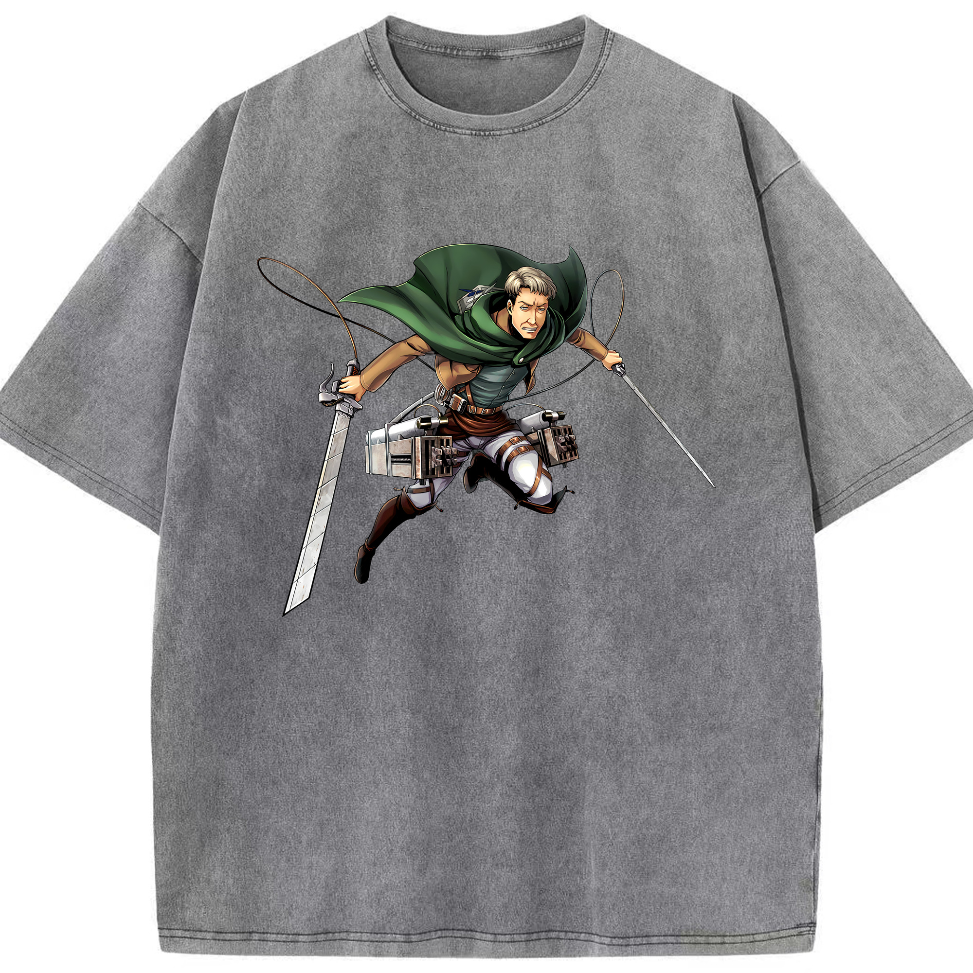 （画像用） 進撃の巨人 Attack on Titan 綿100% ヴィンテージ風 半袖Tシャツ（フロントプリント）