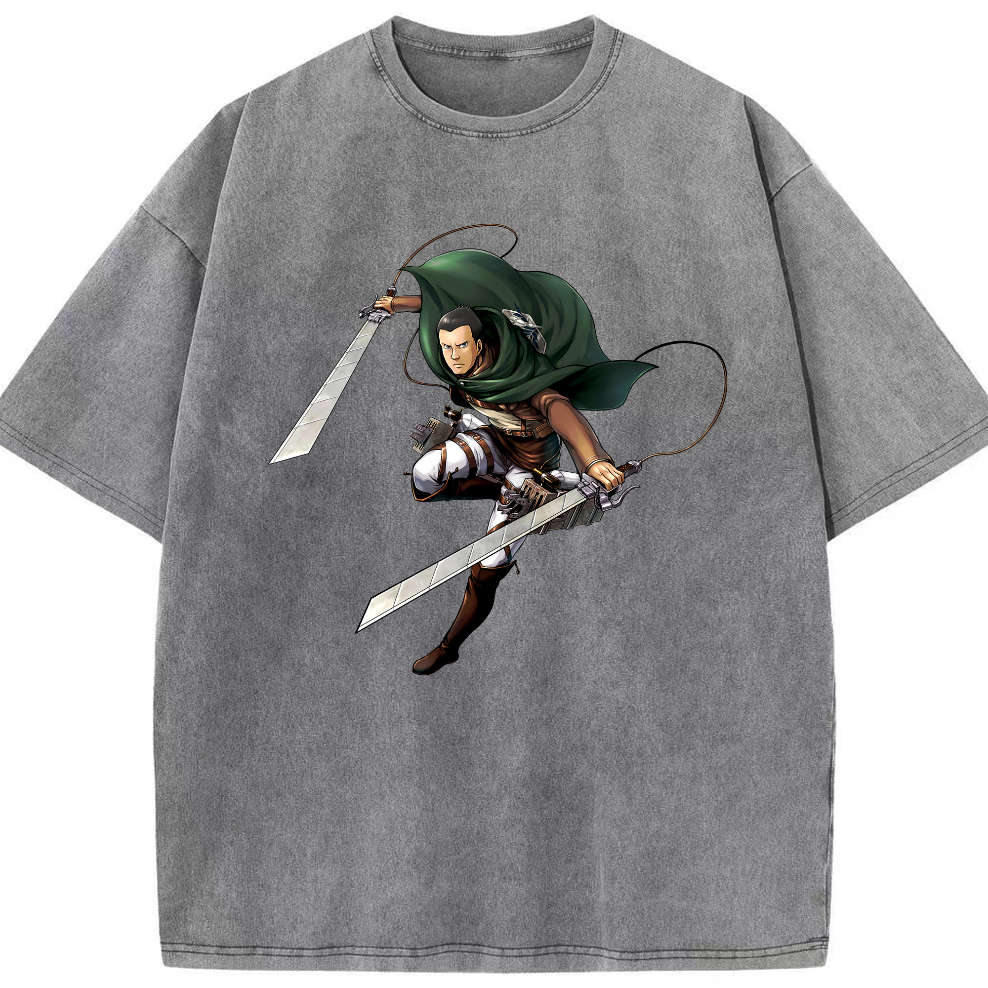 （画像用） 進撃の巨人 Attack on Titan 綿100% ヴィンテージ風 半袖Tシャツ（フロントプリント）