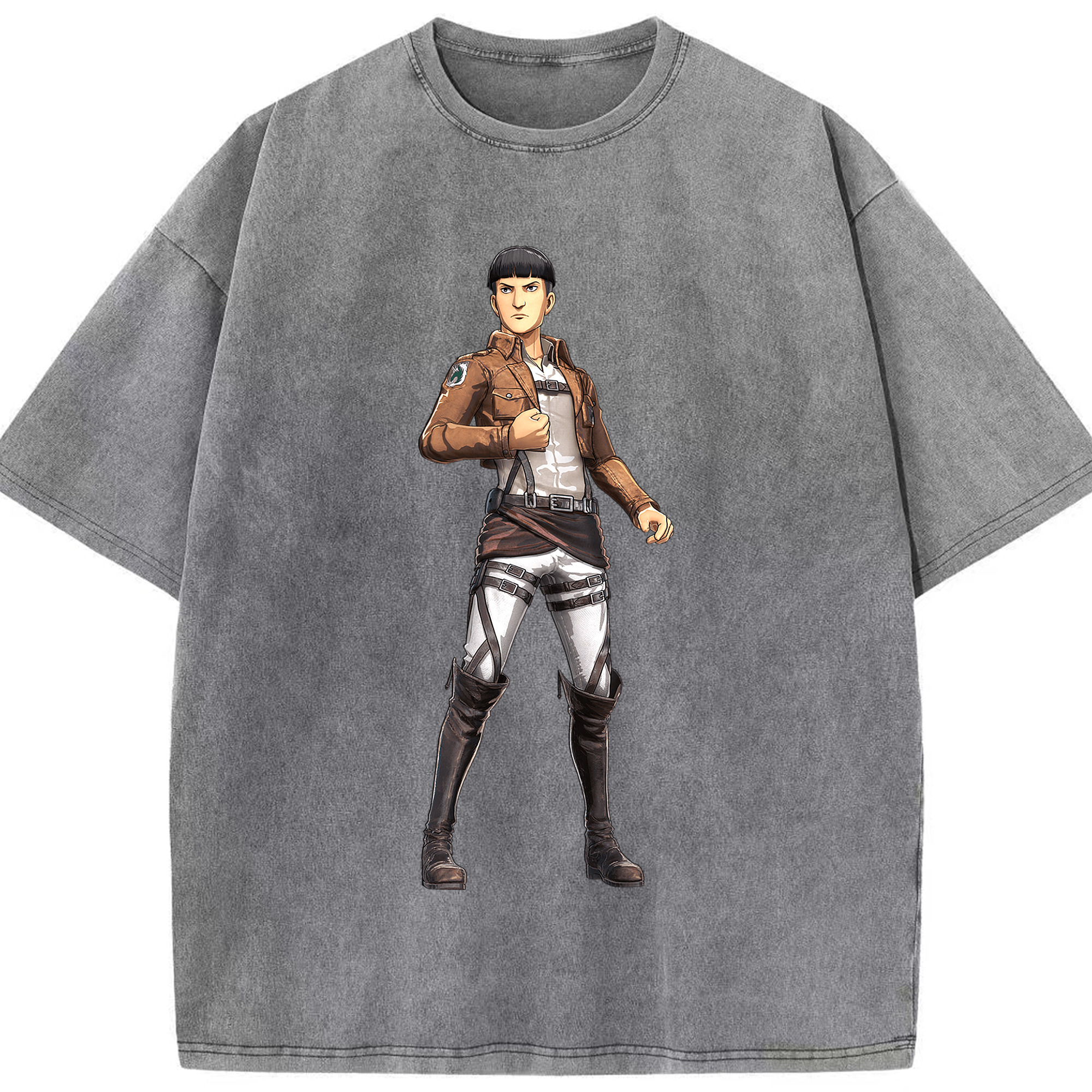 （画像用） 進撃の巨人 Attack on Titan 綿100% ヴィンテージ風 半袖Tシャツ（フロントプリント）
