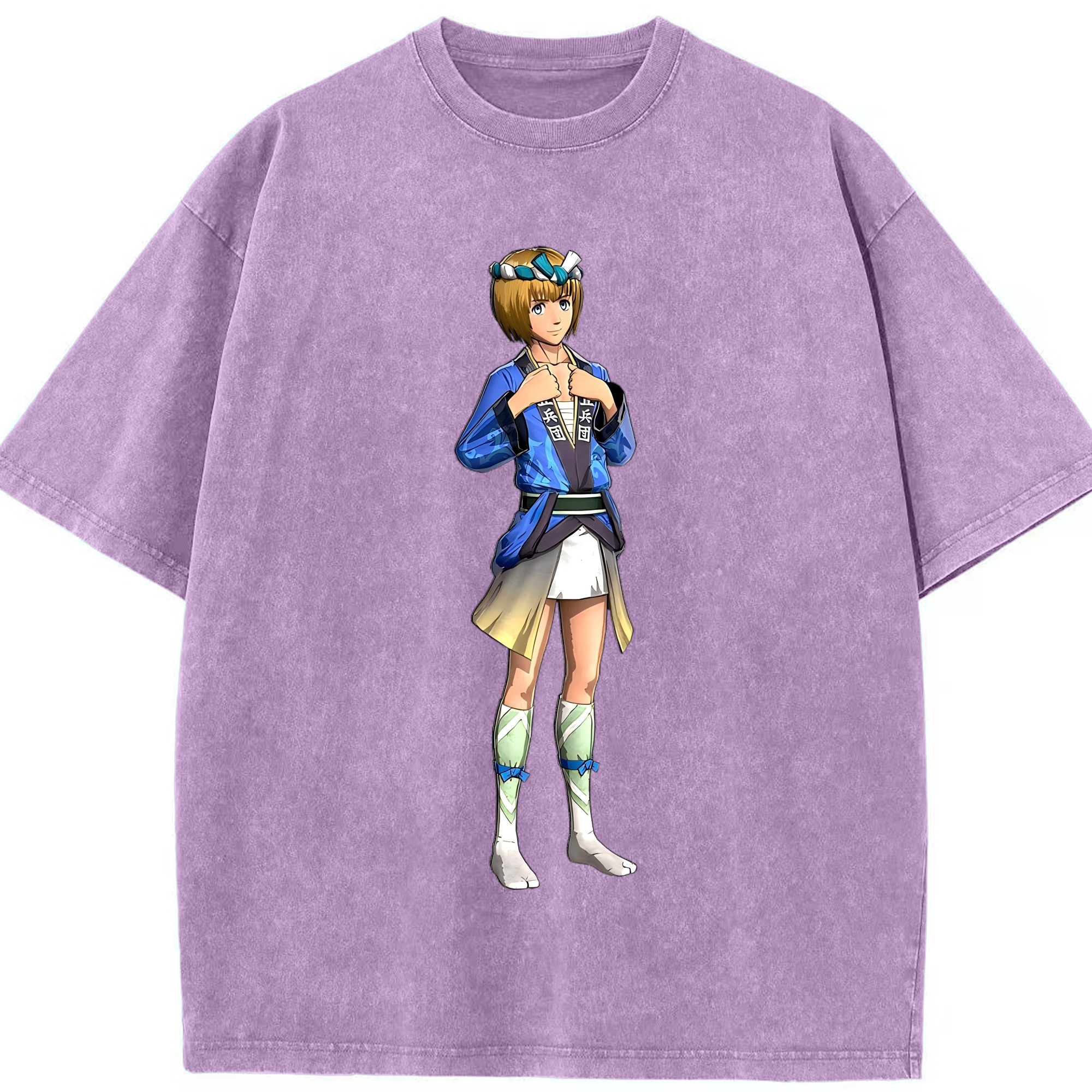 （画像用） 進撃の巨人 アルミン·アルレルト Attack on Titan Armin Arlert 綿100% ヴィンテージ風 半袖Tシャツ（フロントプリント）