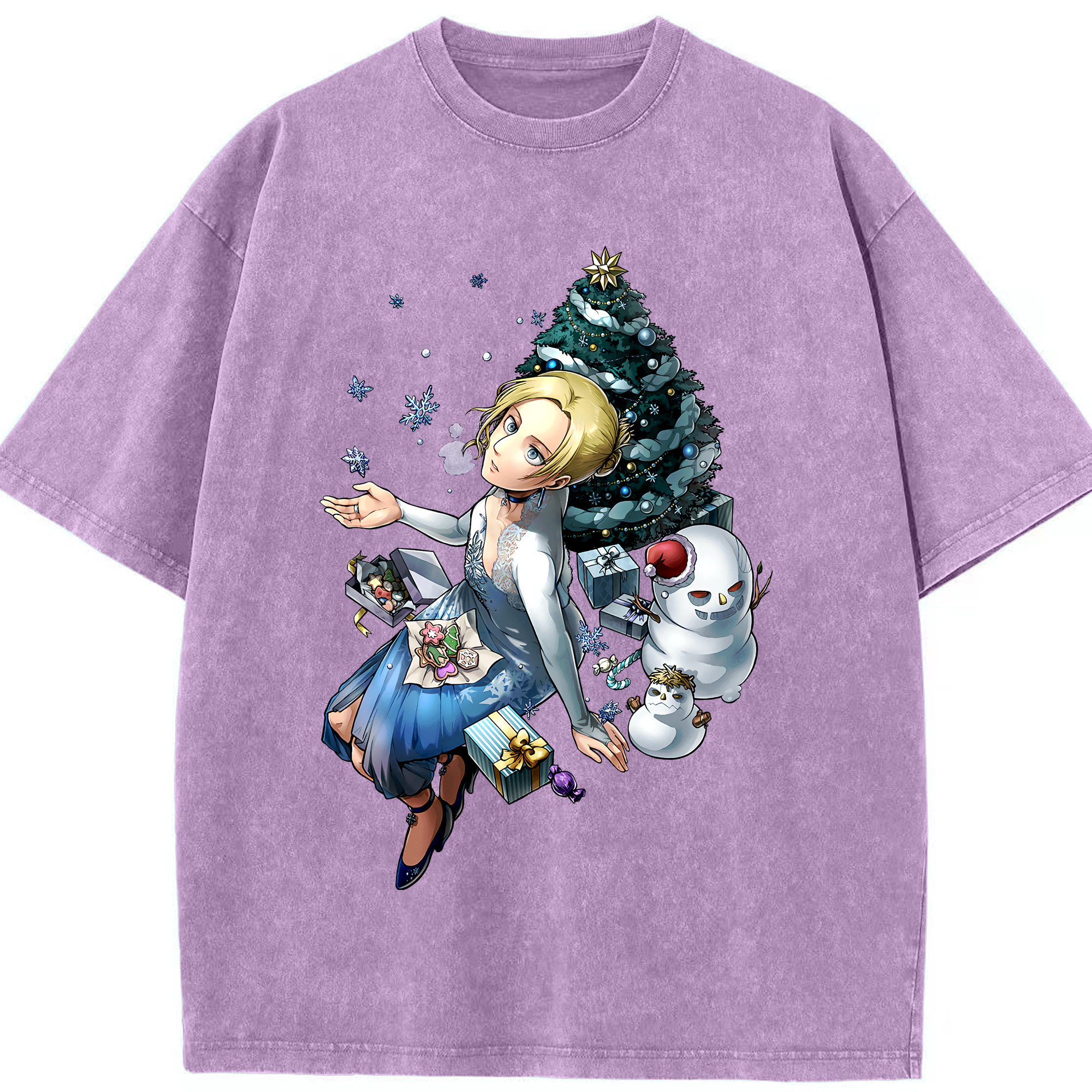 （画像用） 進撃の巨人 アニ・レオンハート Attack on Titan Annie Leonhart 綿100% ヴィンテージ風 半袖Tシャツ（フロントプリント）