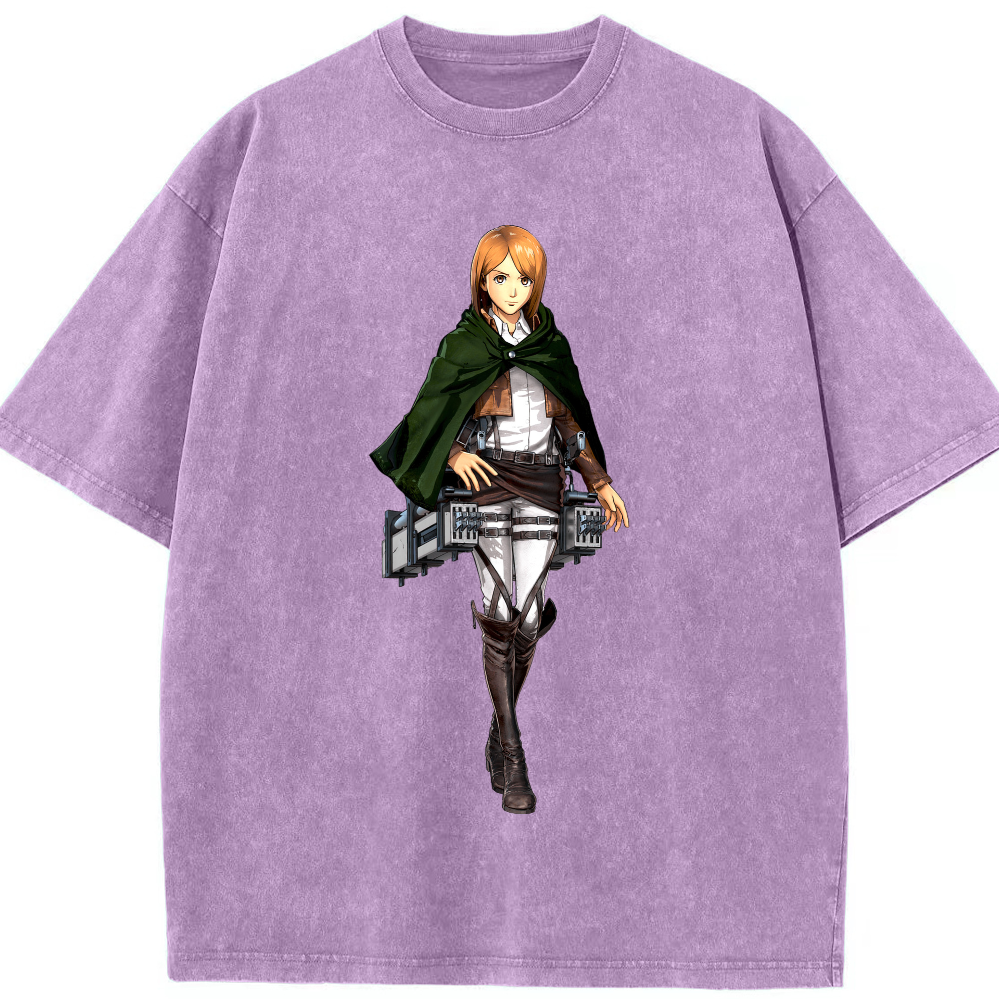 （画像用） 進撃の巨人 ペトラ·ラル Attack on Titan Petra Rall 綿100% ヴィンテージ風 半袖Tシャツ（フロントプリント）