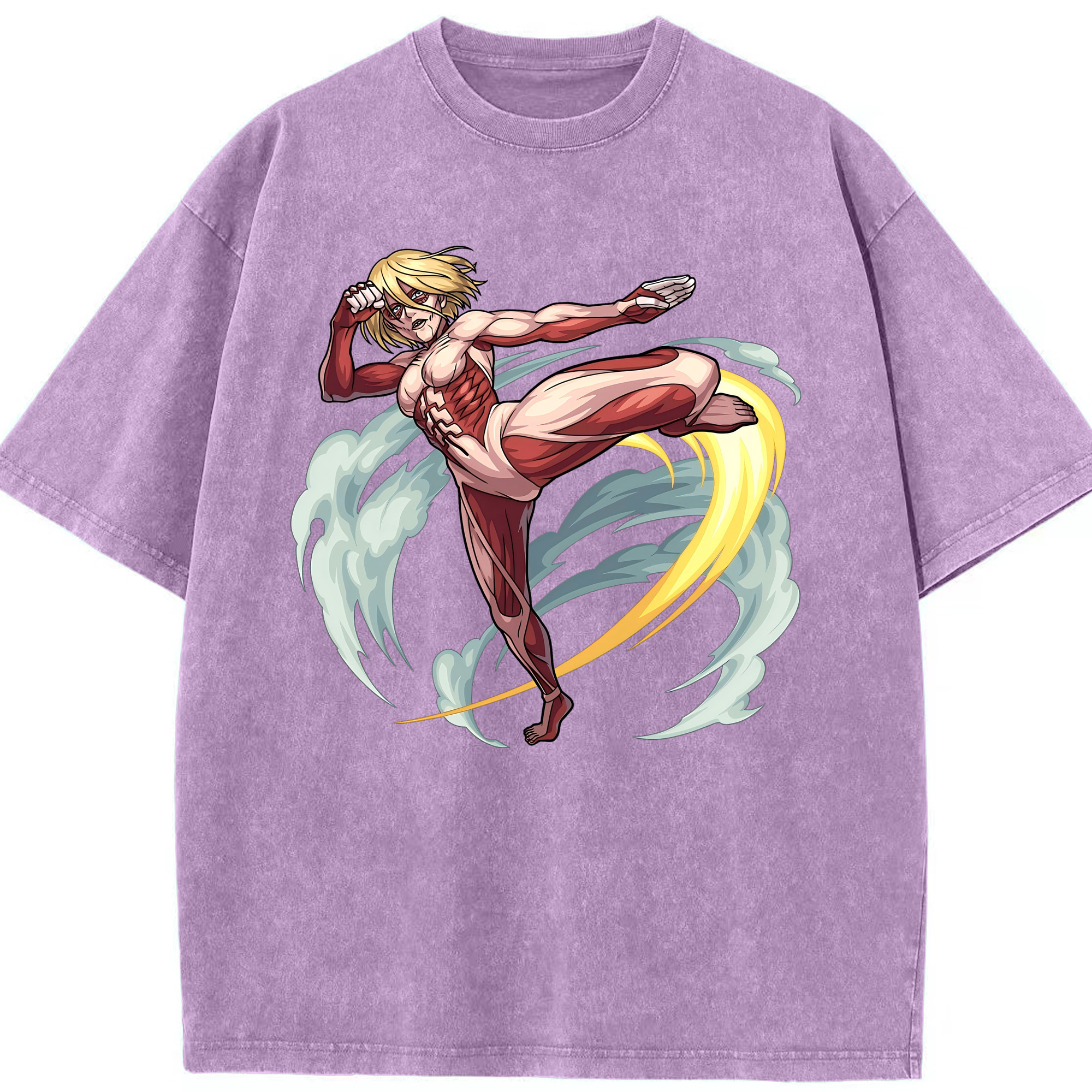 （画像用） 進撃の巨人 Attack on Titan 綿100% ヴィンテージ風 半袖Tシャツ（フロントプリント）