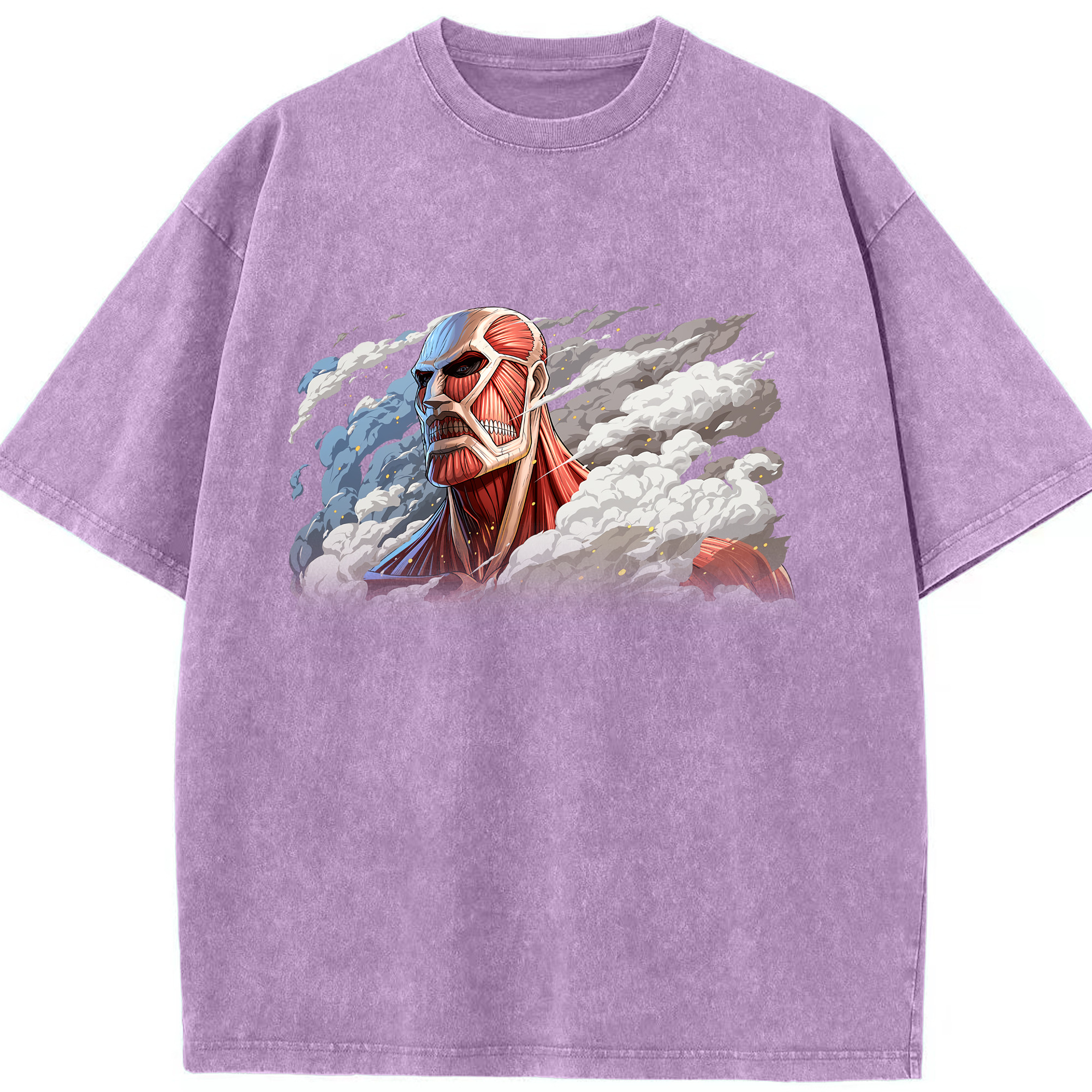 （画像用） 進撃の巨人 Attack on Titan 綿100% ヴィンテージ風 半袖Tシャツ（フロントプリント）