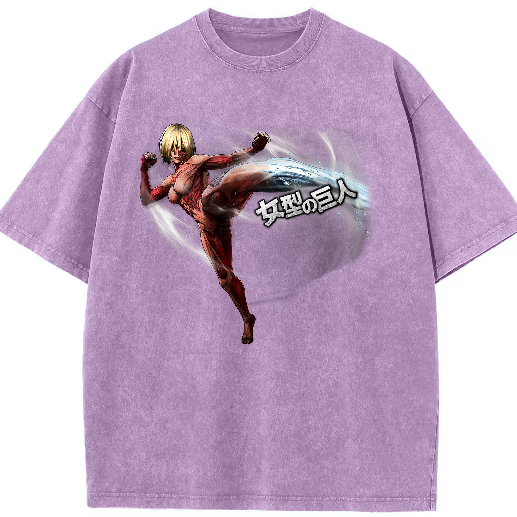 （画像用） 進撃の巨人 Attack on Titan 綿100% ヴィンテージ風 半袖Tシャツ（フロントプリント）