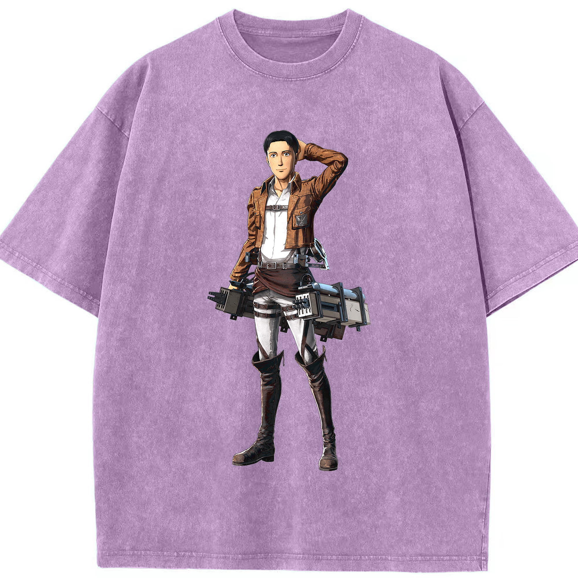 （画像用） 進撃の巨人 Attack on Titan 綿100% ヴィンテージ風 半袖Tシャツ（フロントプリント）