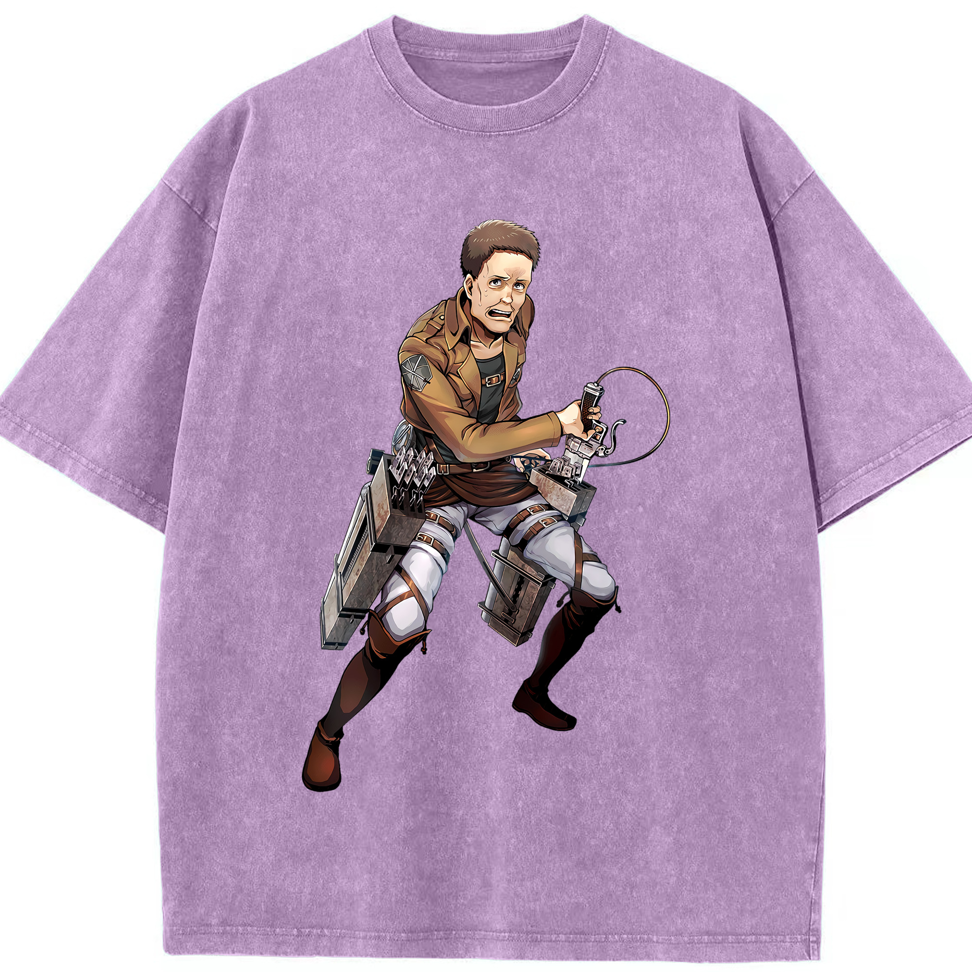 （画像用） 進撃の巨人 Attack on Titan 綿100% ヴィンテージ風 半袖Tシャツ（フロントプリント）