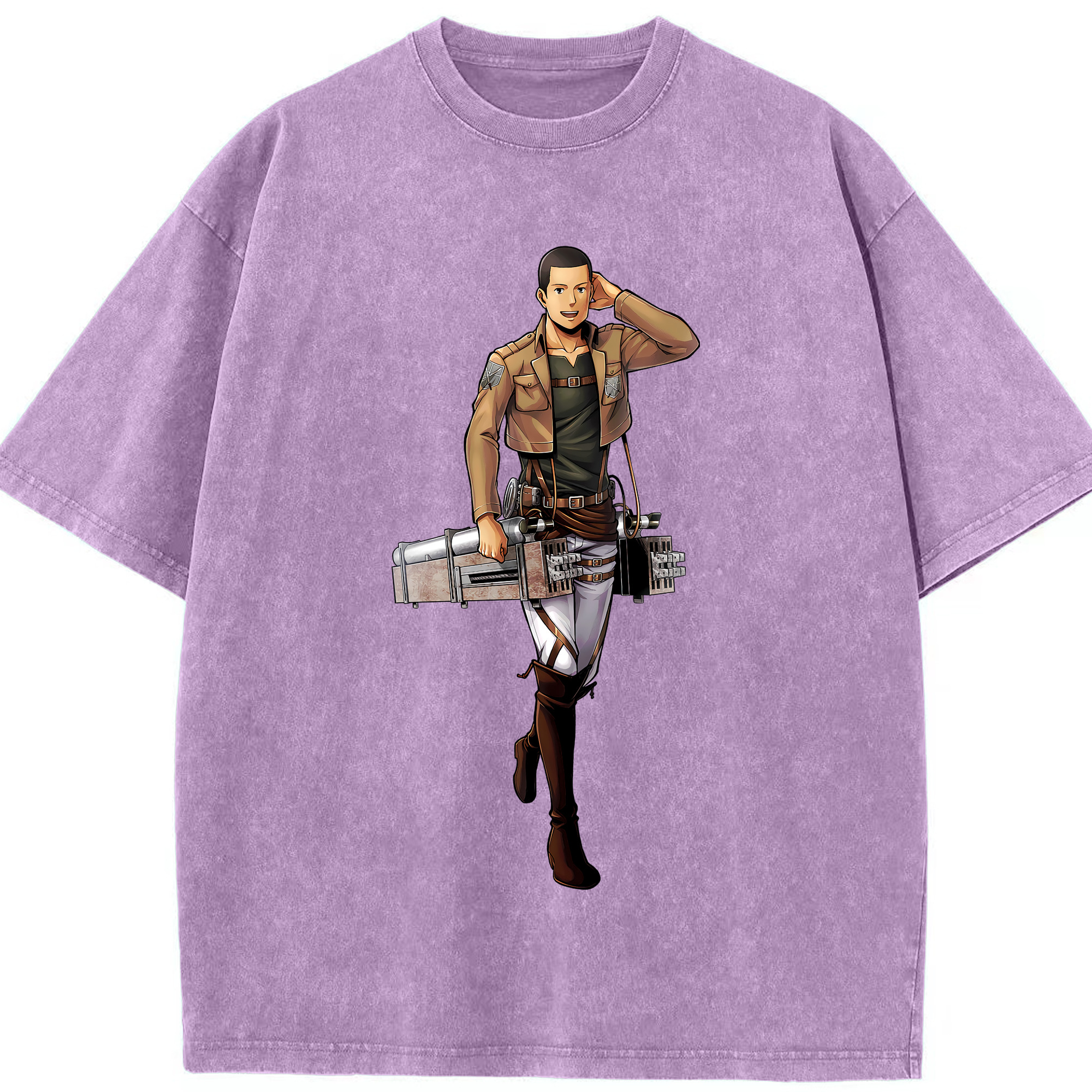 （画像用） 進撃の巨人 Attack on Titan 綿100% ヴィンテージ風 半袖Tシャツ（フロントプリント）